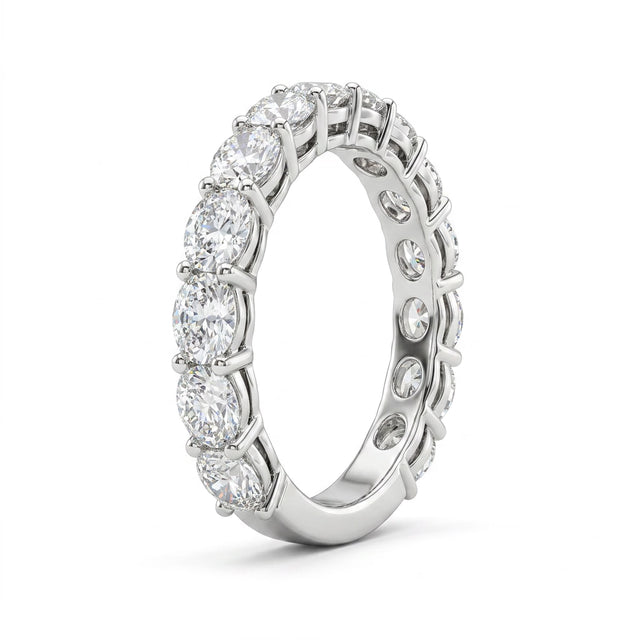 Eternity Oval Engagement Ring (3.08 ct. tw.) in 18K White Gold