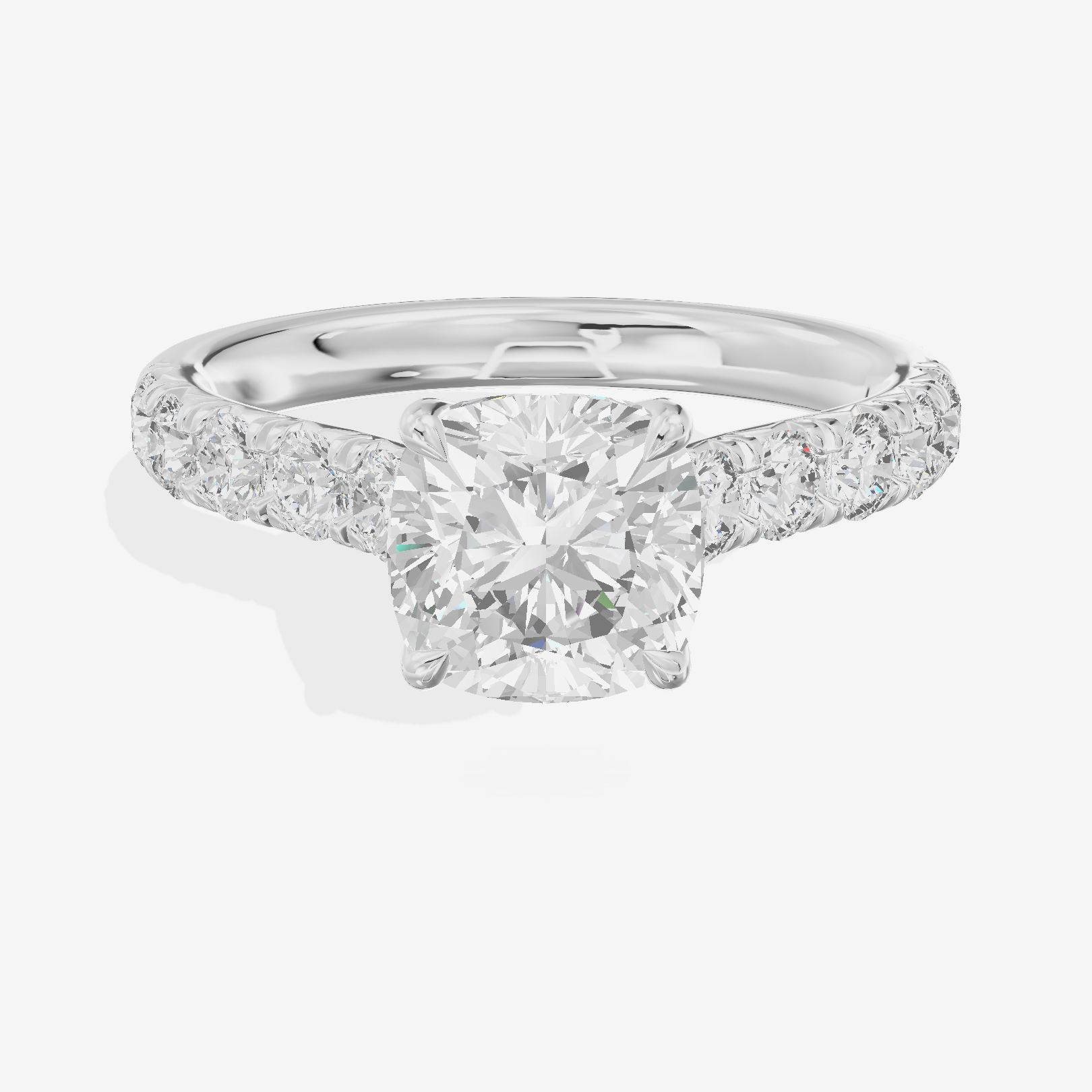 Halcyon Cushion Vintage Engagement Ring (1/2 ct. tw.) in Platinum