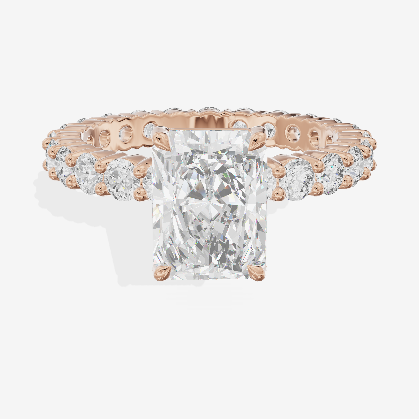 Vowsae Radiant Eternity Ring (3/4 ct. tw.) in 18K Rose Gold
