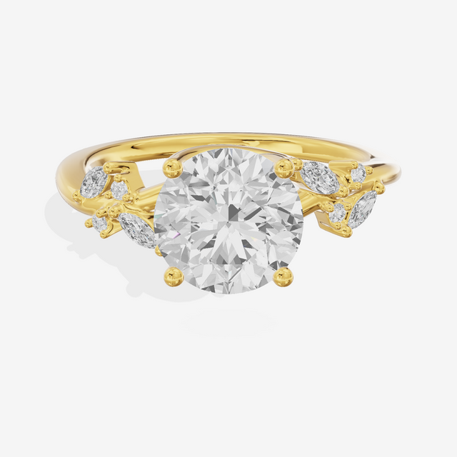 Vintage Trueheart Round Engagement Ring (1/6 ct. tw.) in 14K Yellow Gold