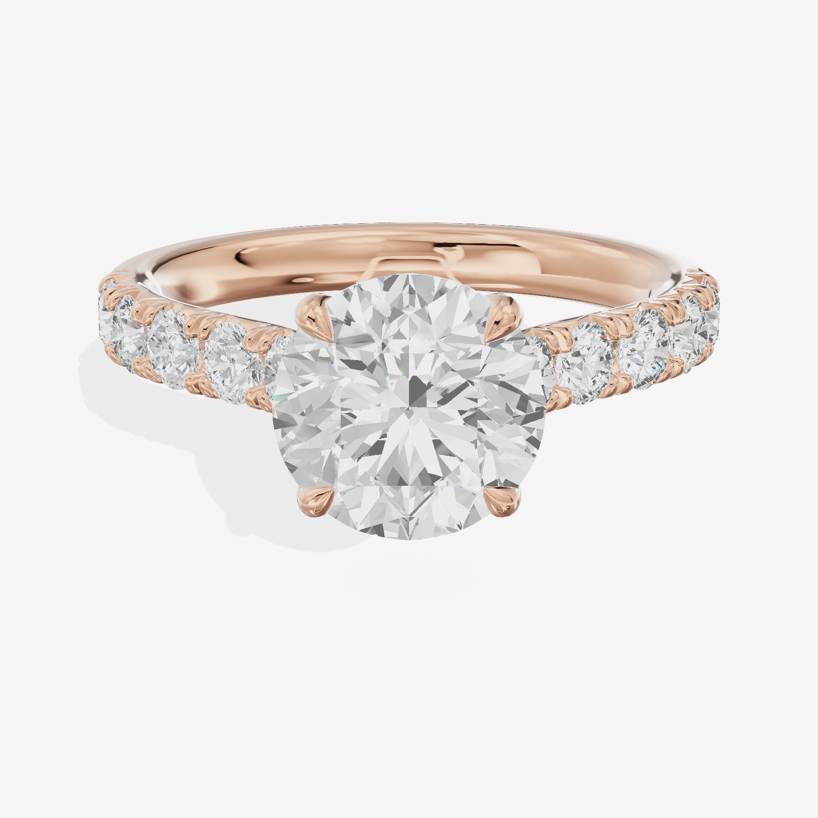 Halcyon Round Vintage Engagement Ring (1/2 ct. tw.) in 18K Rose Gold