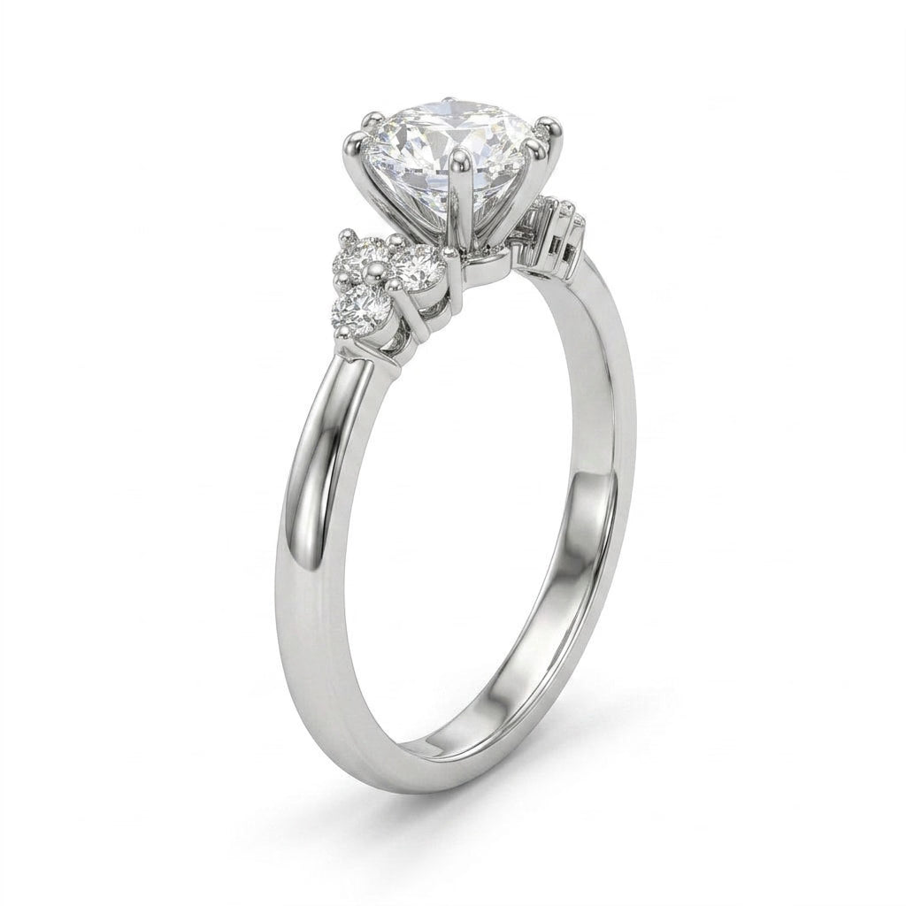 Cluster Round Engagement Ring (1.56 ct. tw.) in Platinum
