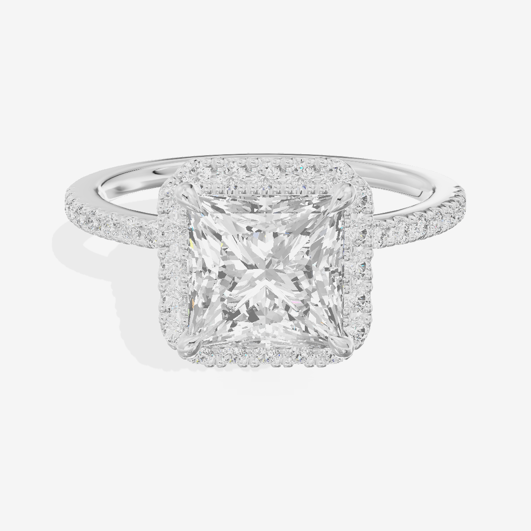 Vintage Adorae Princess Hidden Halo Engagement Ring (2/5 ct. tw.) in Platinum
