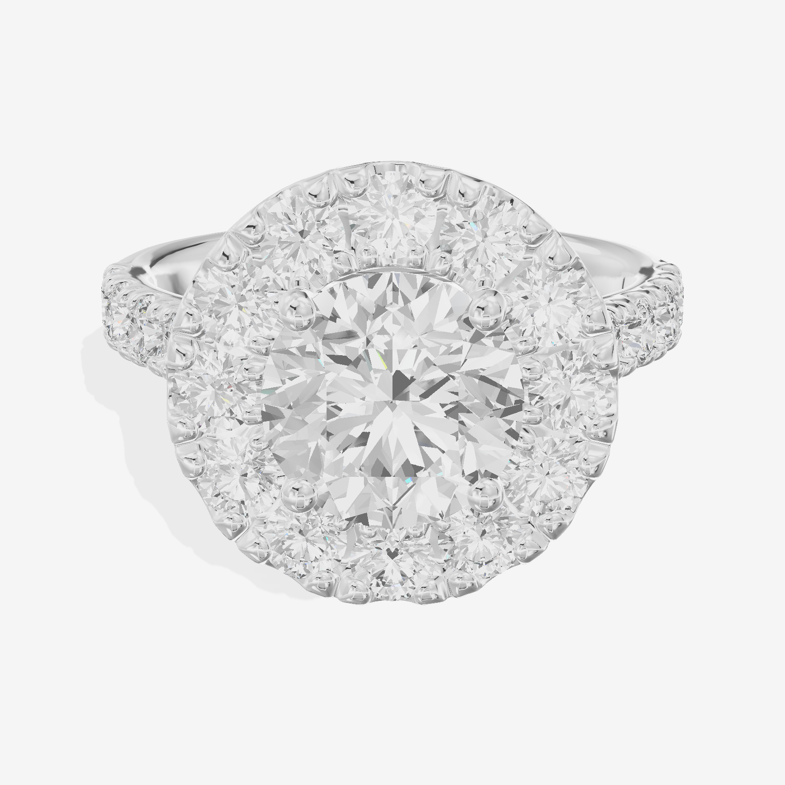 Liviana Halo Round Engagement Ring (1/4 ct. tw.) in Platinum