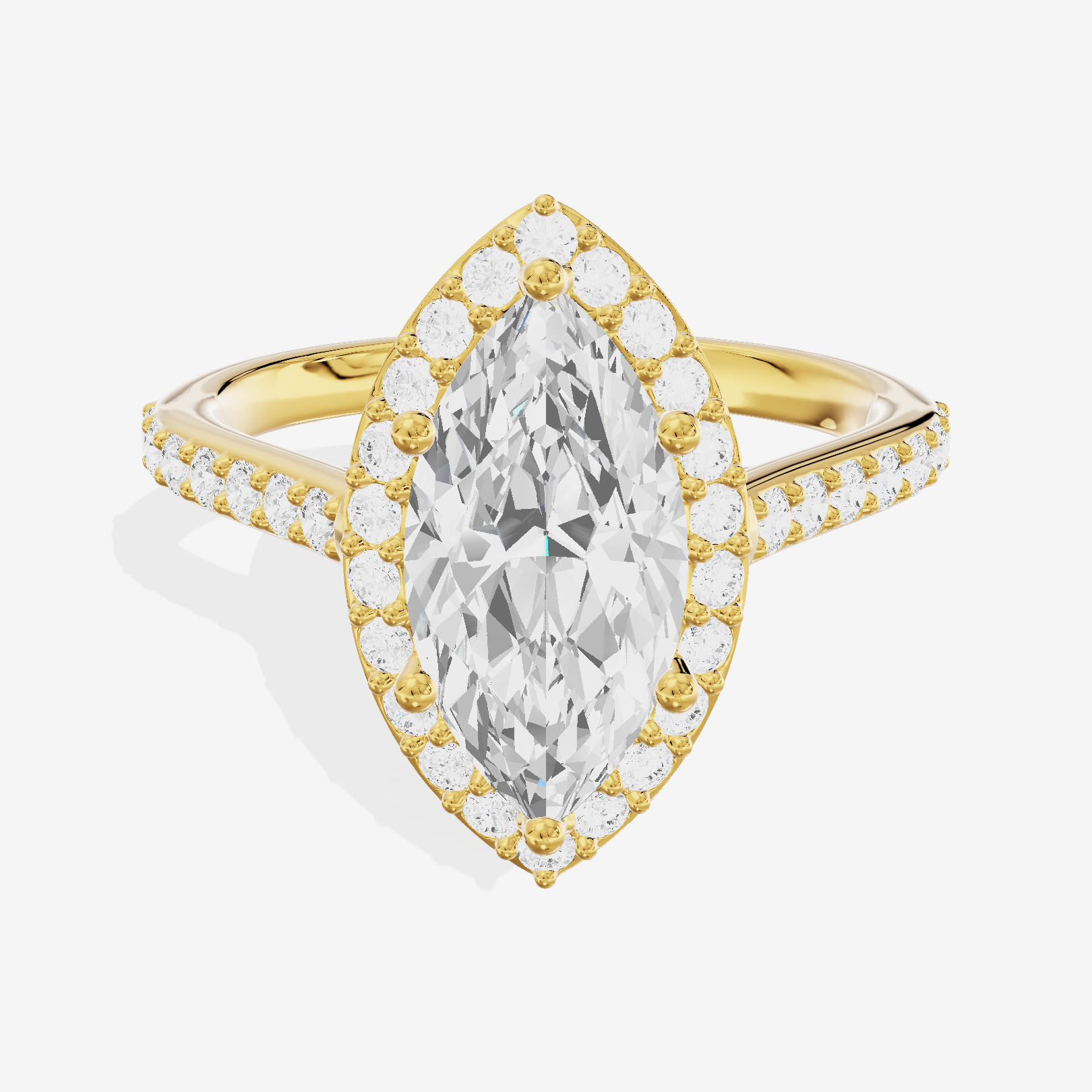 Liviana Marquise Halo Engagement Ring (2/5 ct. tw.) in 14K Yellow Gold