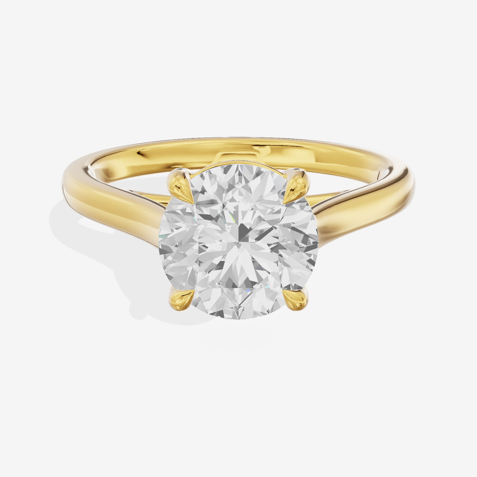 Whispered Coeurine 2mm Round Solitaire Engagement Ring in 14K Yellow Gold