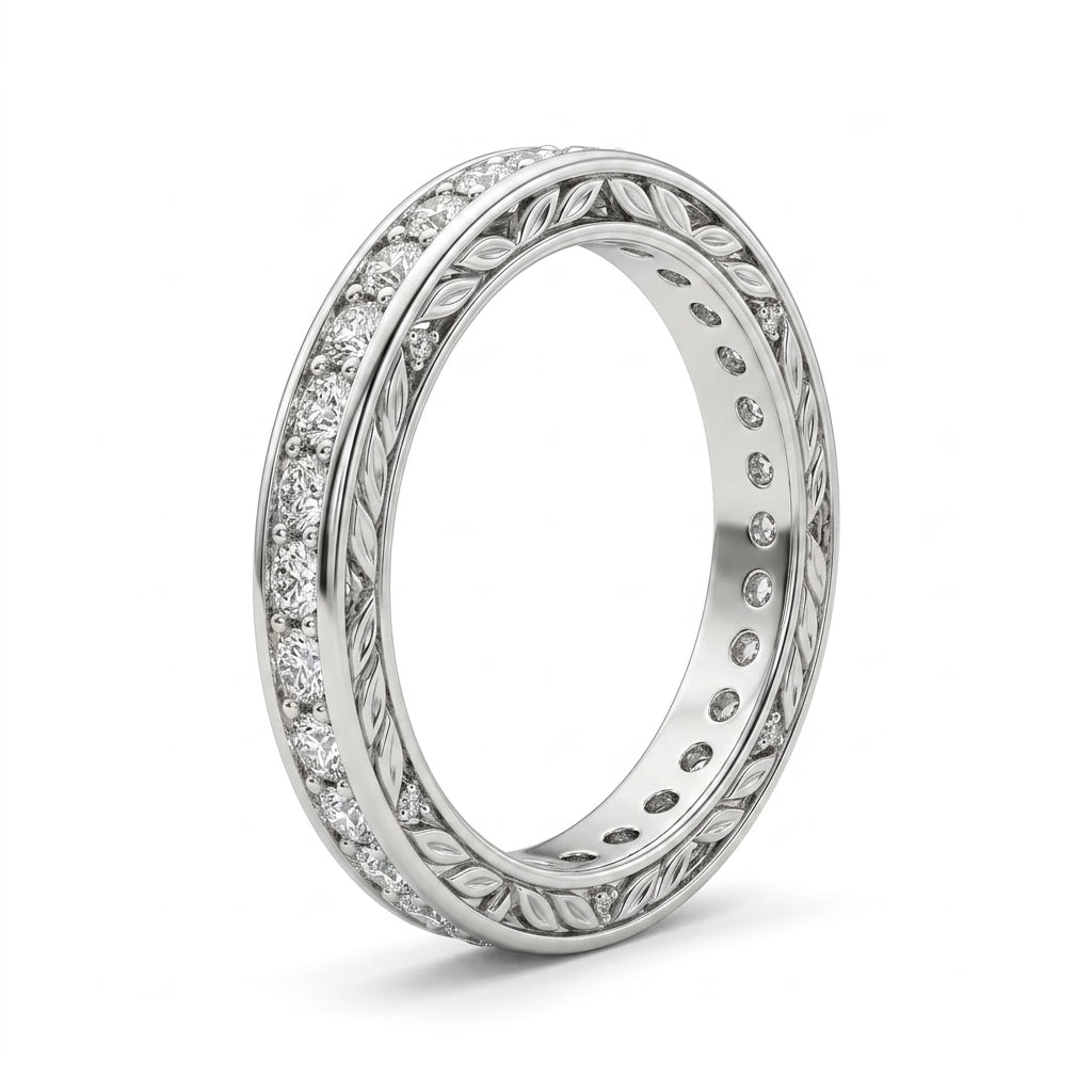 Low Profile Cushion Engagement Ring (1.03 ct. tw.) in 18K White Gold