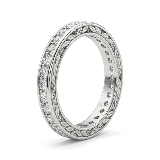 Low Profile Cushion Engagement Ring (1.03 ct. tw.) in 18K White Gold