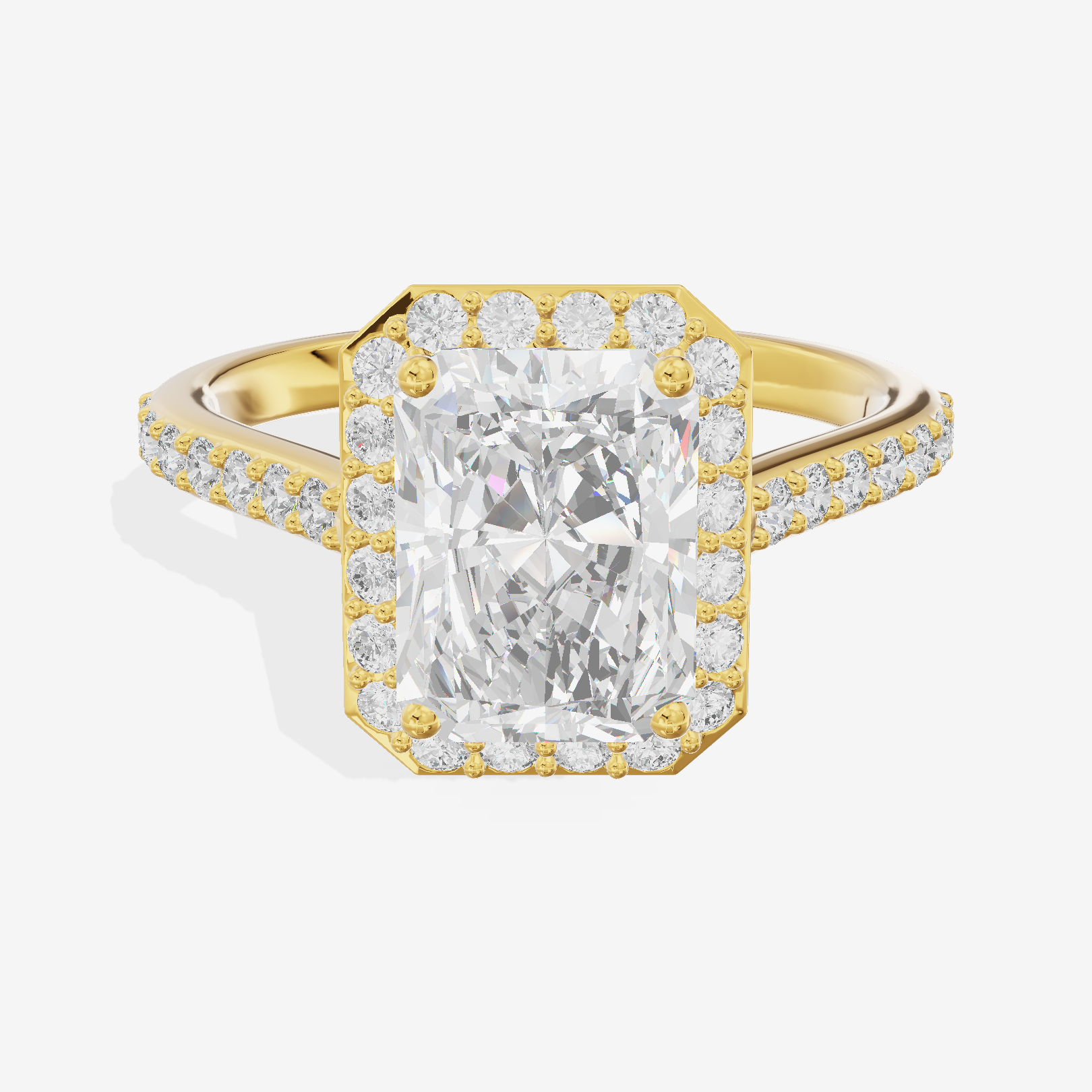Liviana Radiant Halo Engagement Ring (2/5 ct. tw.) in 14K Yellow Gold