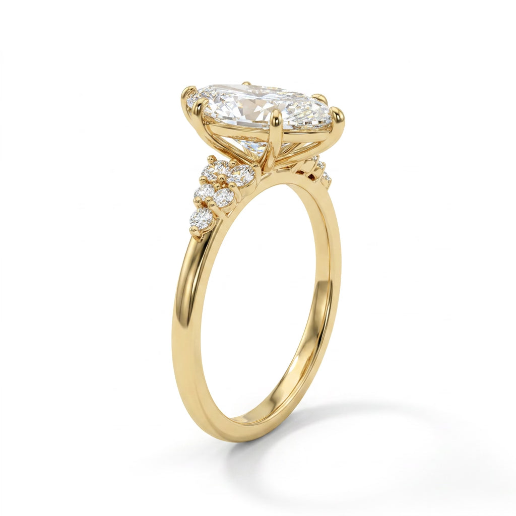 Cluster Marquise Engagement Ring (2.38 ct. tw.) in 18K Yellow Gold