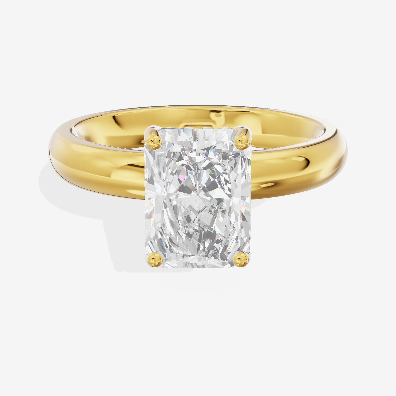 Lumera Halo Radiant Engagement Ring (1/5 ct. tw.) in 18K Yellow Gold