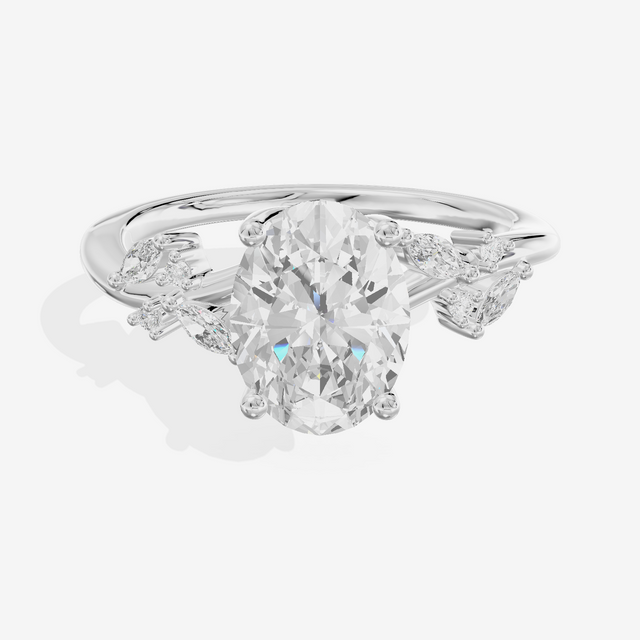 Vintage Trueheart Oval Engagement Ring (1/6 ct. tw.) in Platinum