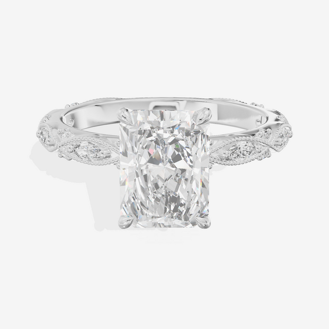 Vintage Whisper Radiant Engagement Ring (1/4 ct. tw.) in Platinum