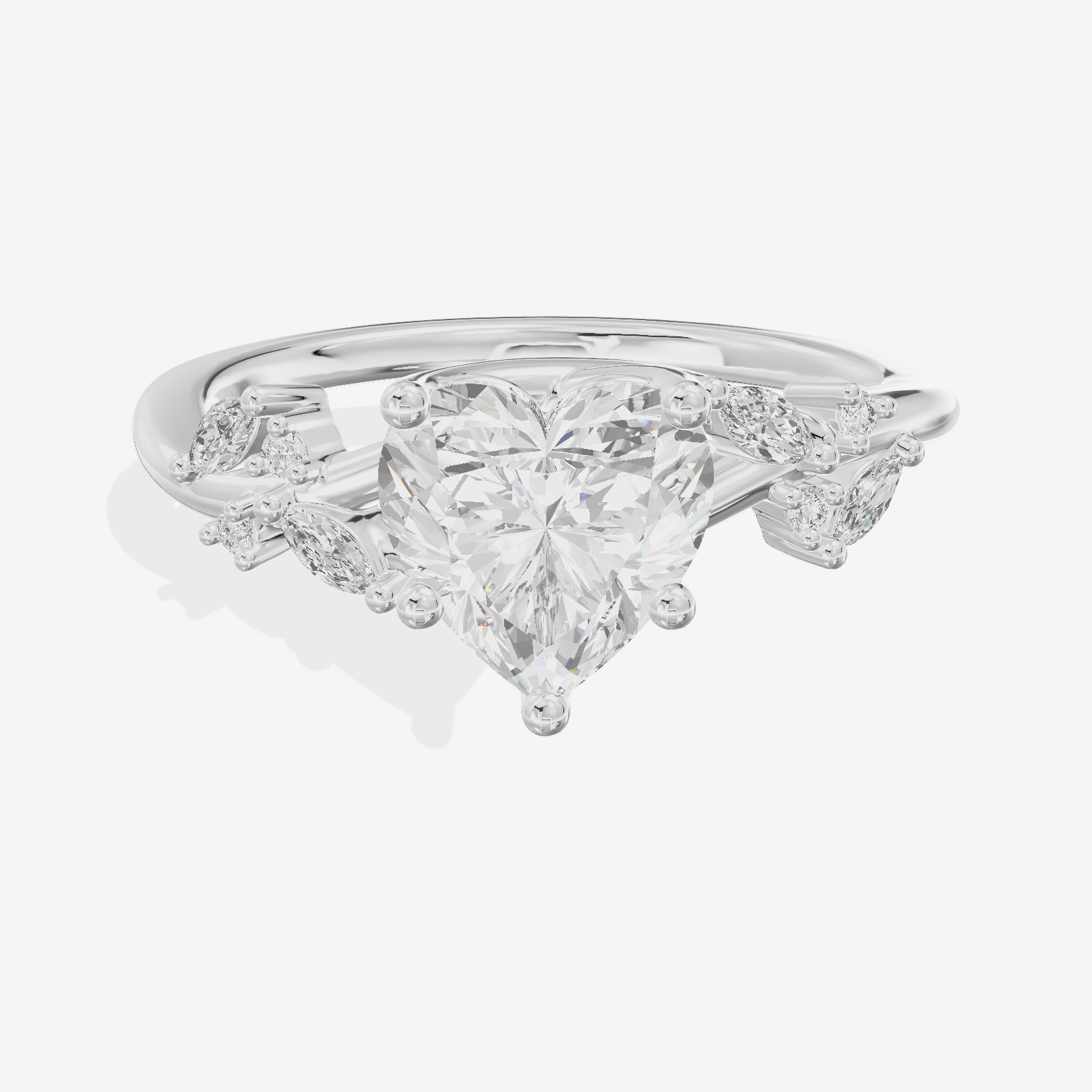 Vintage Trueheart Heart Engagement Ring (1/6 ct. tw.) in Platinum