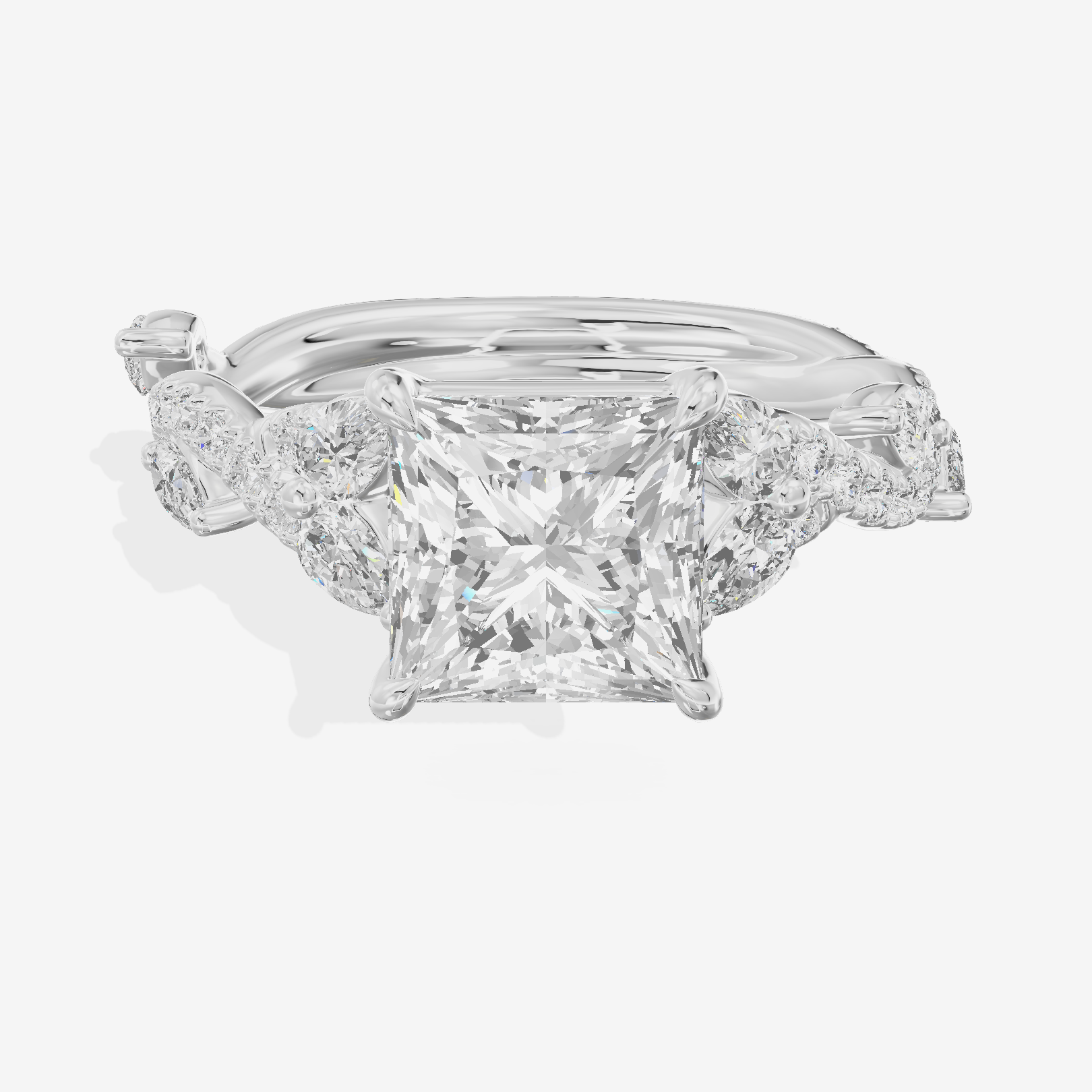 Vintage Heartline Princess Engagement Ring (2/3 ct. tw.) in Platinum