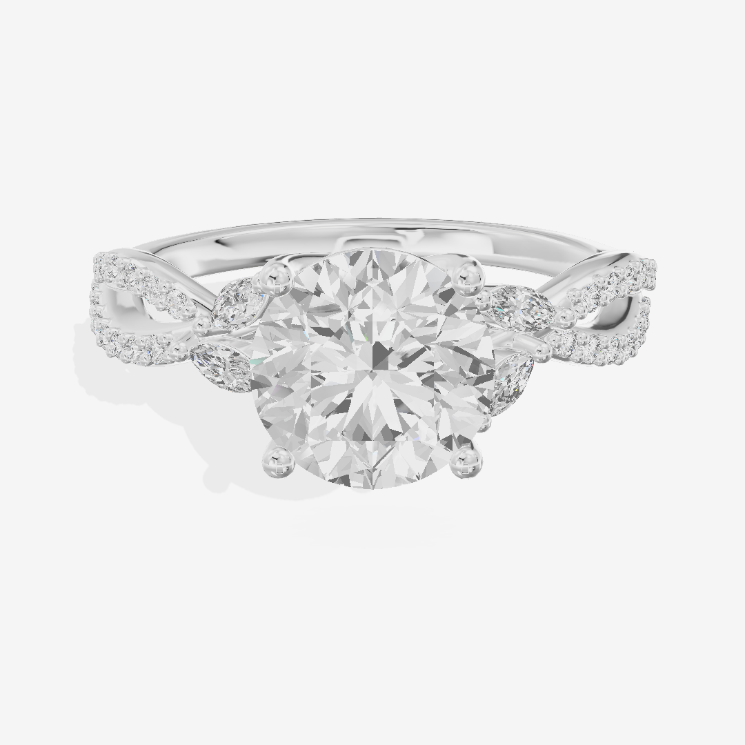 Luxe Domeline 1.5mm Round Solitaire Engagement Ring (1/8 ct. tw.) in Platinum