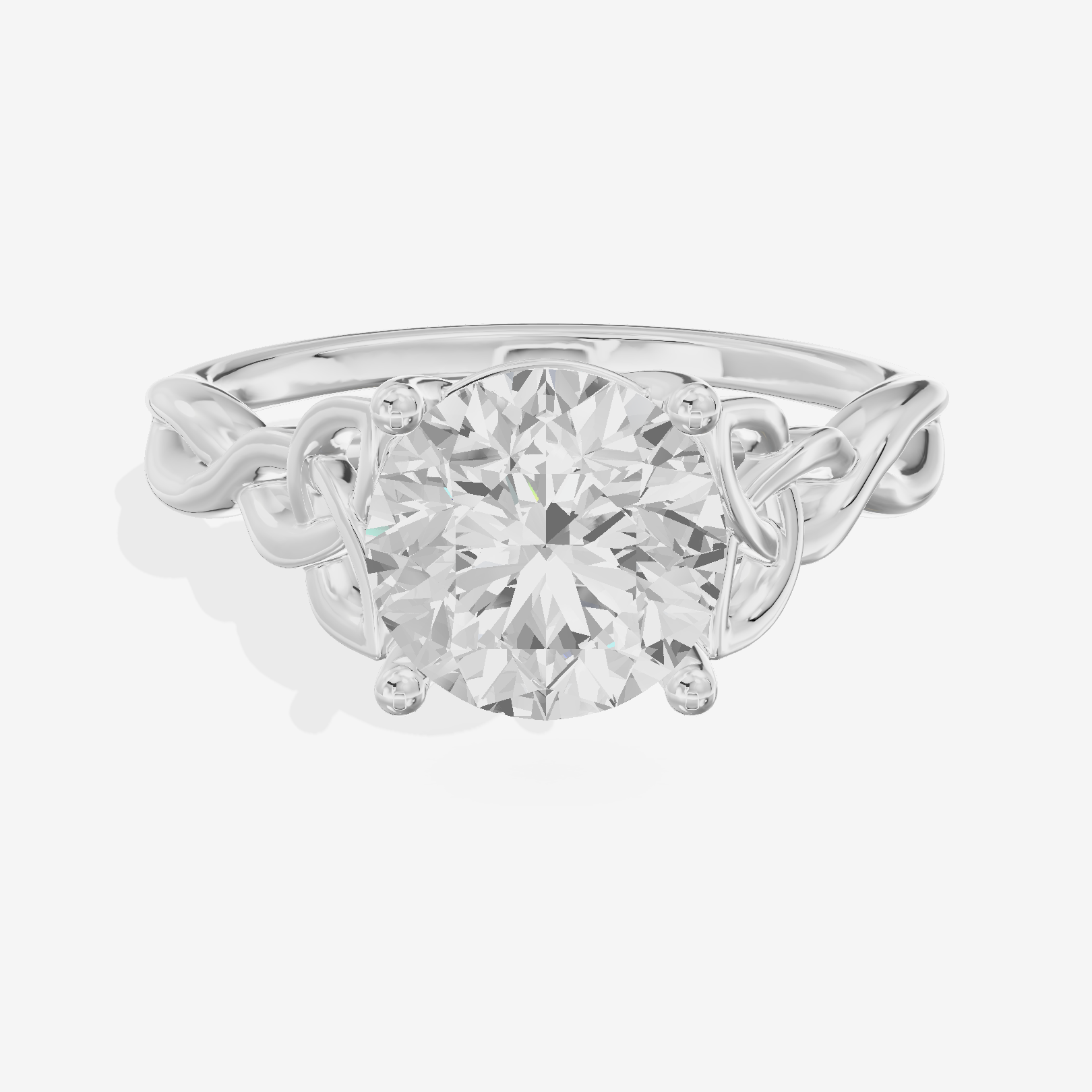 Modern Vowsae 2.5mm Round Solitaire Engagement Ring in Platinum