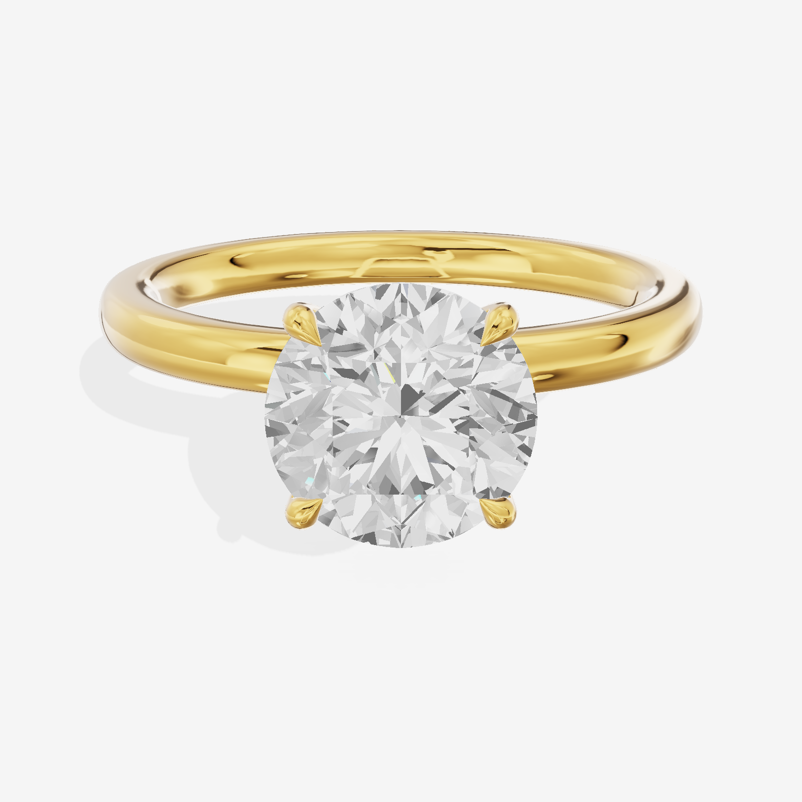 Tensare Halo Round Engagement Ring (1/4 ct. tw.) in 18K Yellow Gold