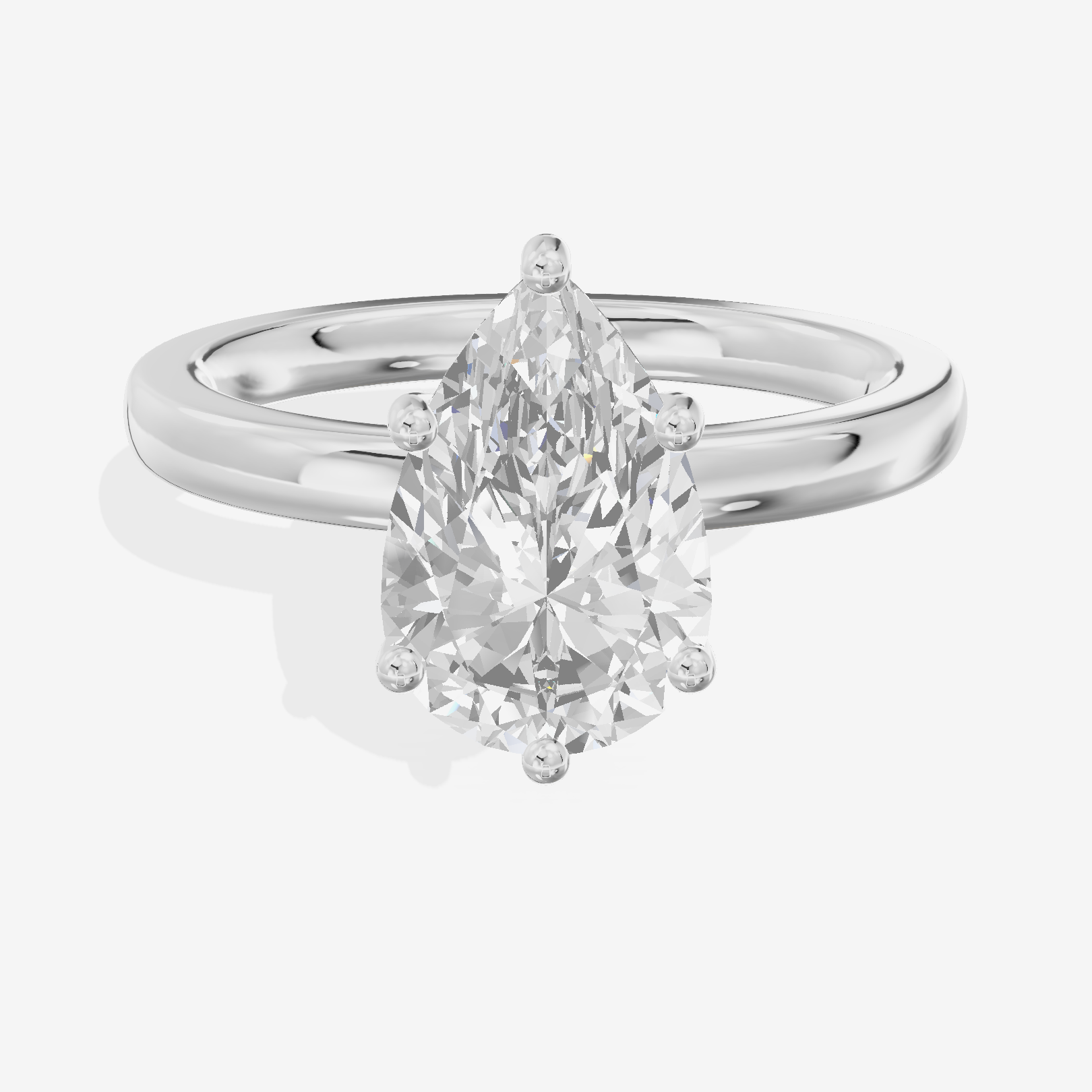 Grand Adorae Pear Hidden Halo Engagement Ring (1/2 ct. tw.) in Platinum