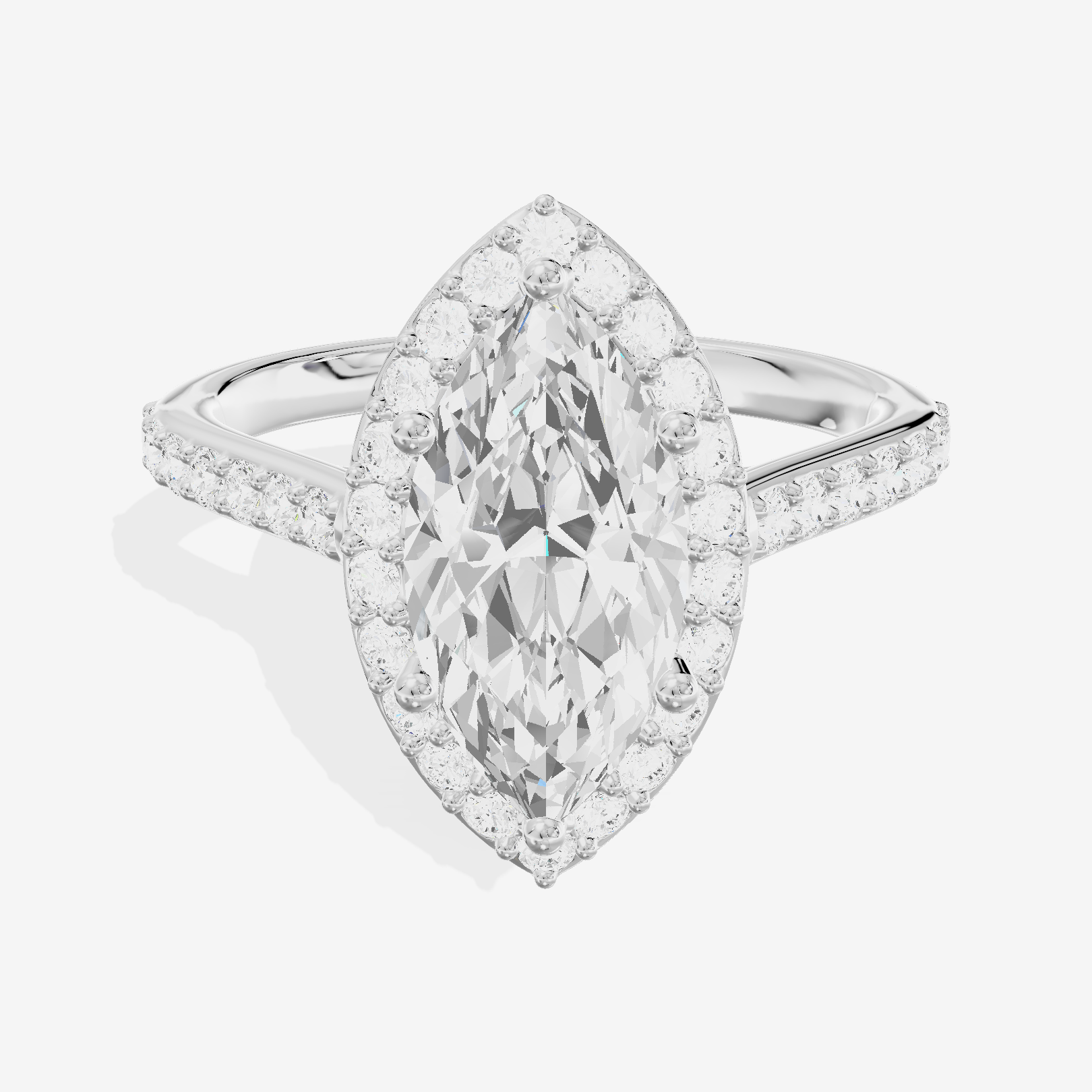 Liviana Marquise Halo Engagement Ring (2/5 ct. tw.) in 18K White Gold