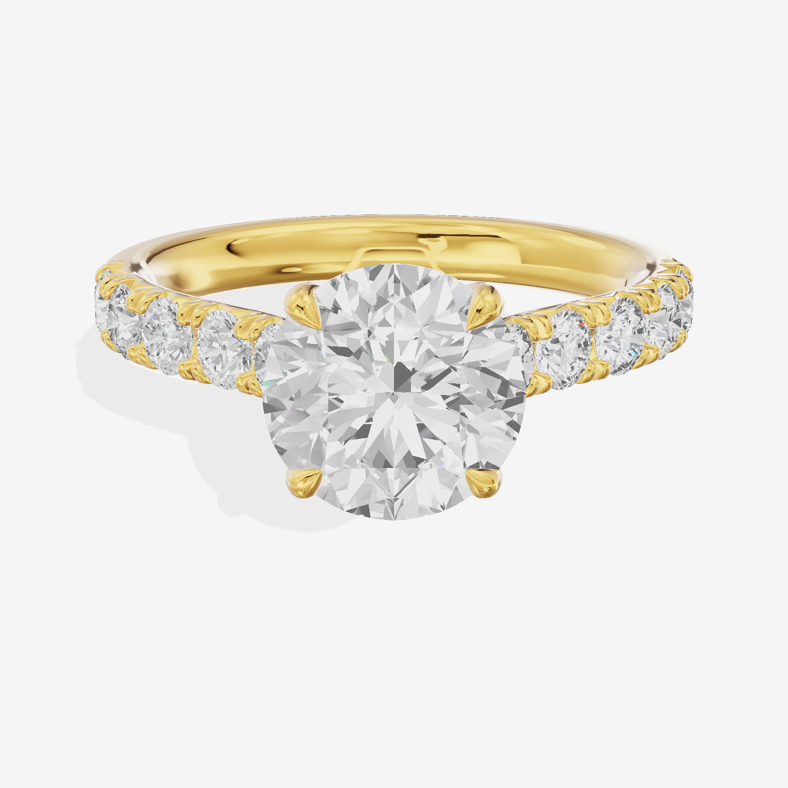 Halcyon Round Vintage Engagement Ring (1/2 ct. tw.) in 18K Yellow Gold