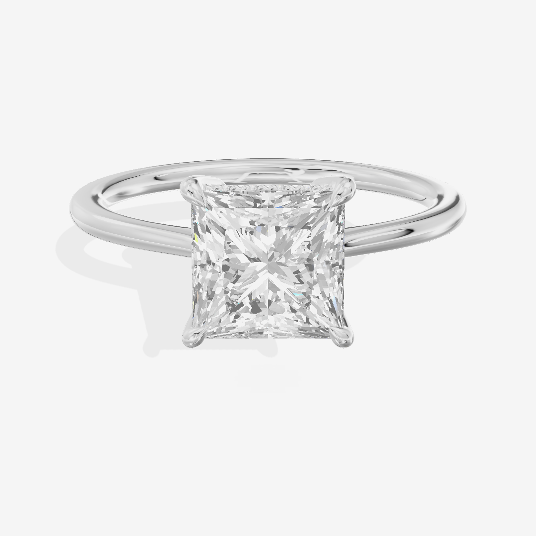 Liviana Three Stone Princess Engagement Ring (1/4 ct. tw.) in 18K White Gold