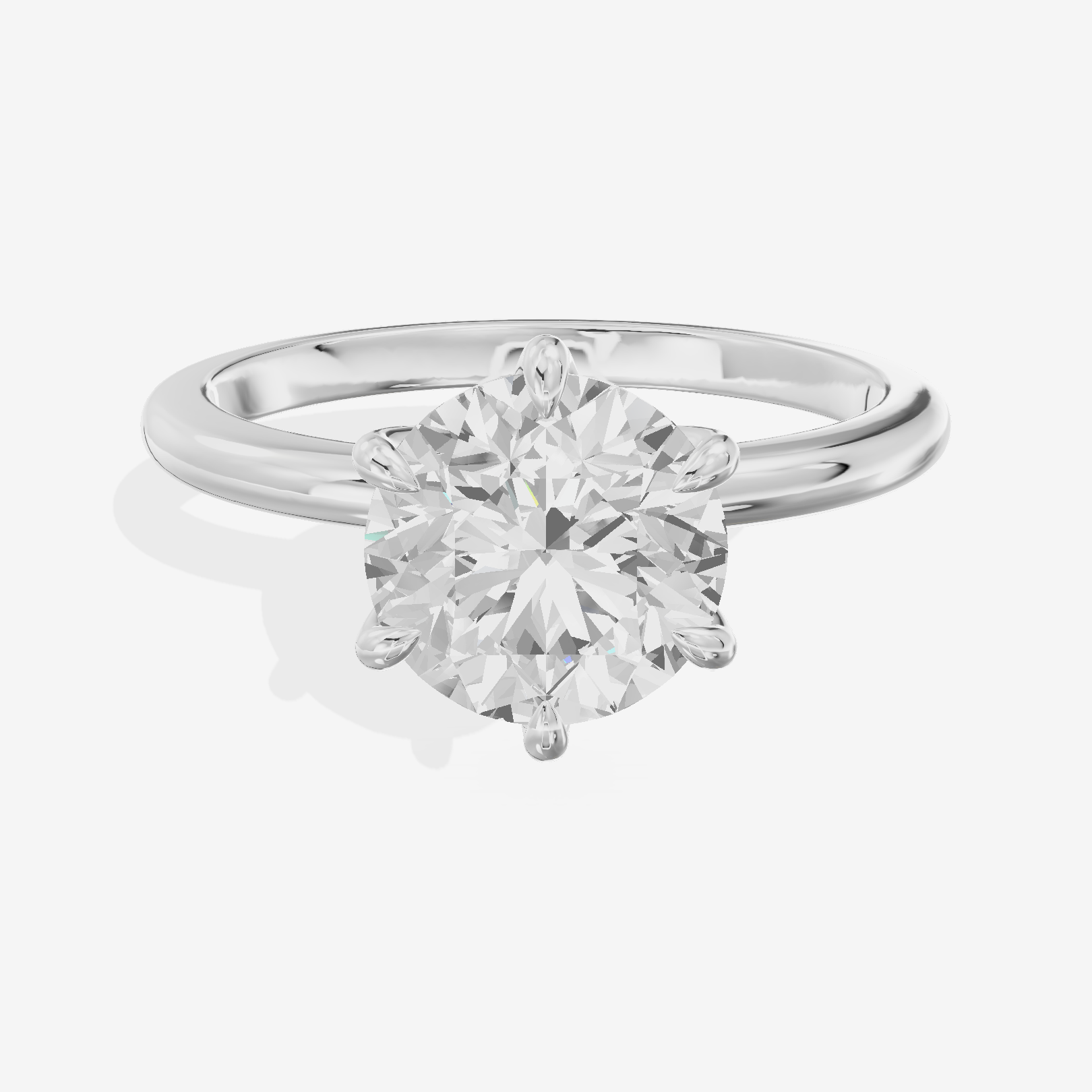 Petite Janevra 2mm Round Solitaire Engagement Ring (1/4 ct. tw.) in Platinum