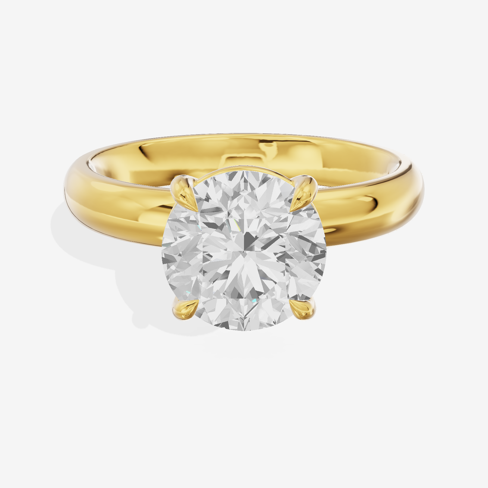 Whisper 3mm Round Solitaire Engagement Ring in 18K Yellow Gold