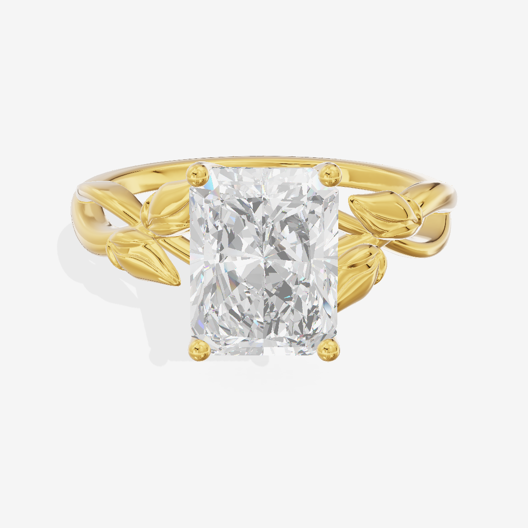Sealed Vowsae 2.5mm Radiant Solitaire Engagement Ring in 14K Yellow Gold