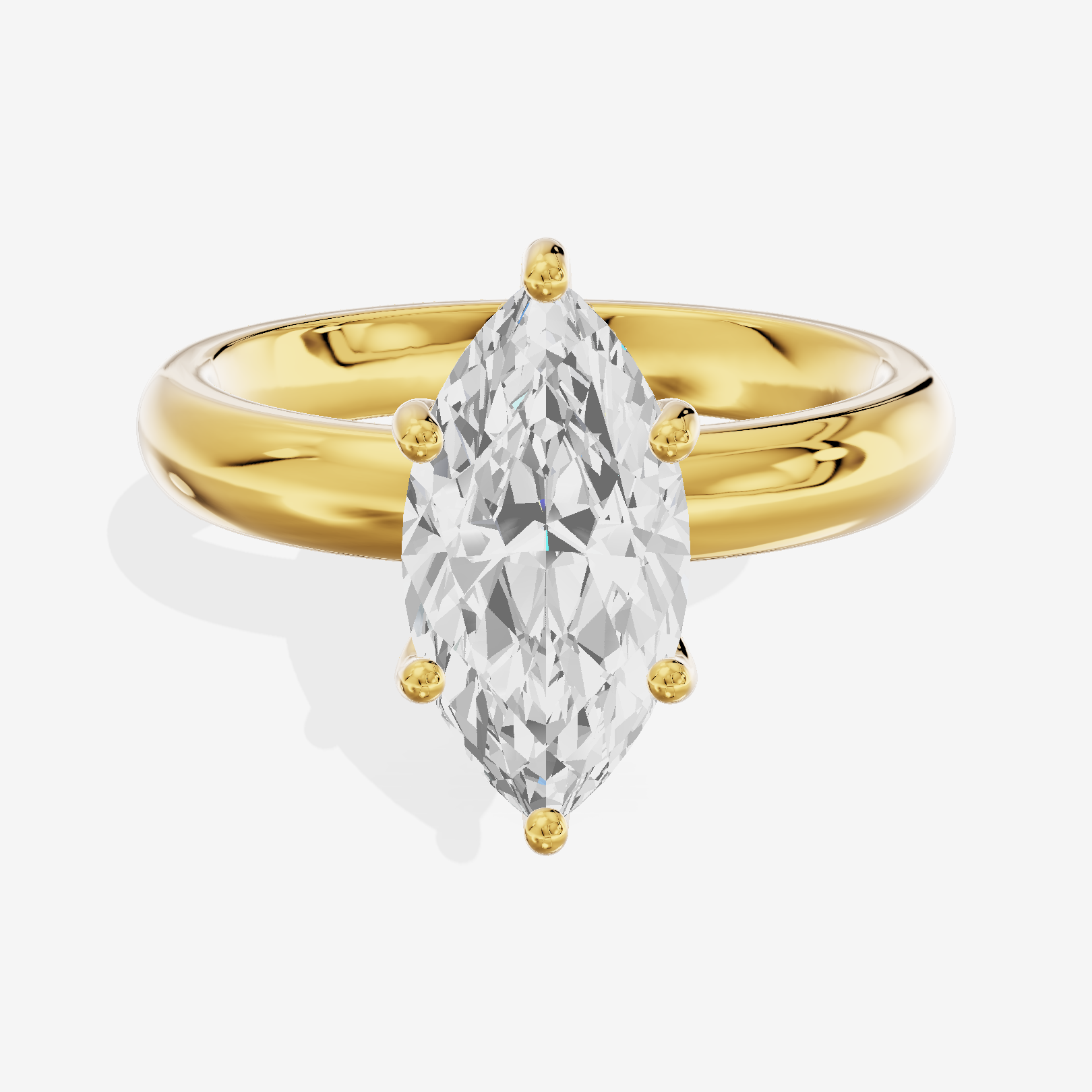 Lumera Halo Marquise Engagement Ring (1/5 ct. tw.) in 18K Yellow Gold