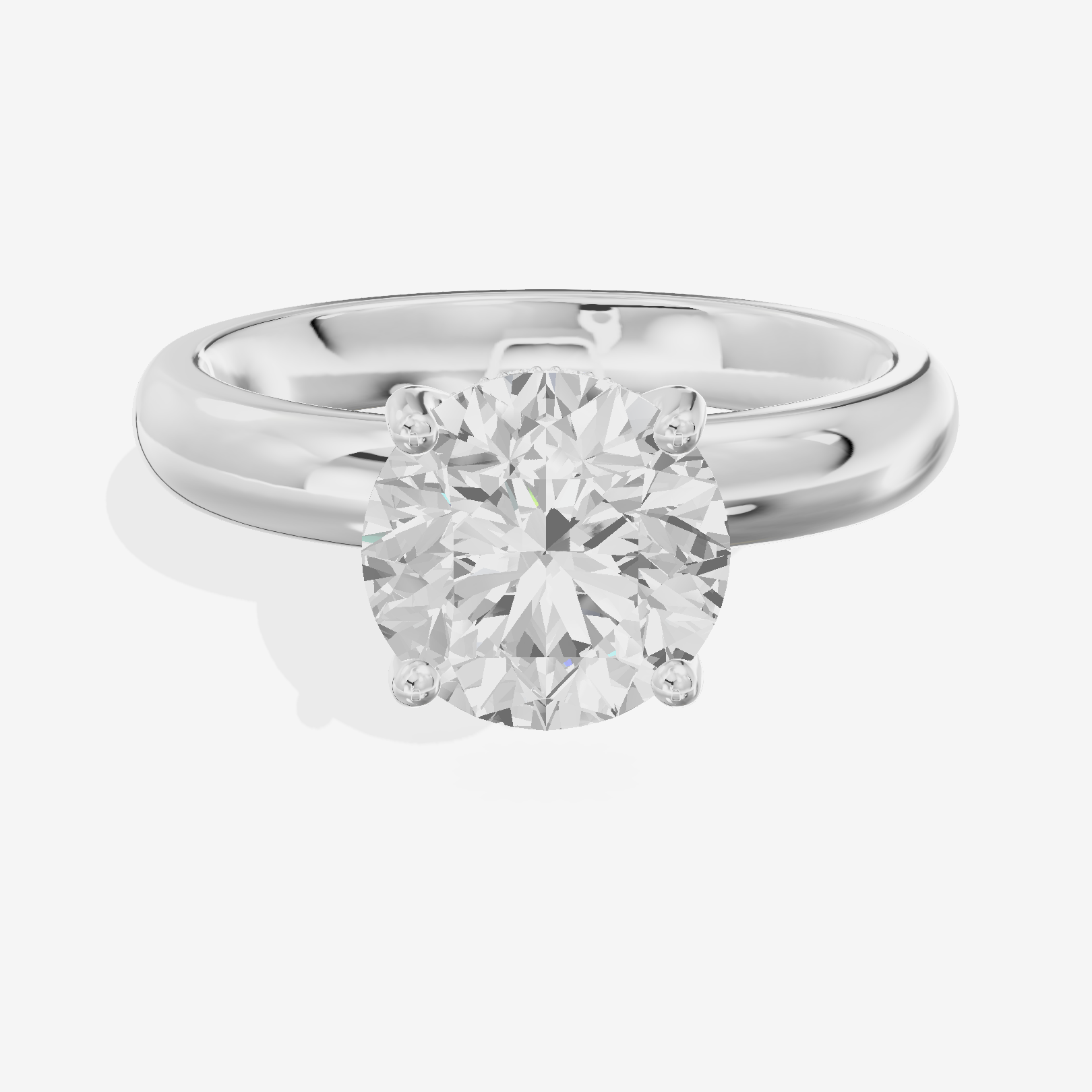 Lumera Halo Round Engagement Ring (1/5 ct. tw.) in 18K White Gold