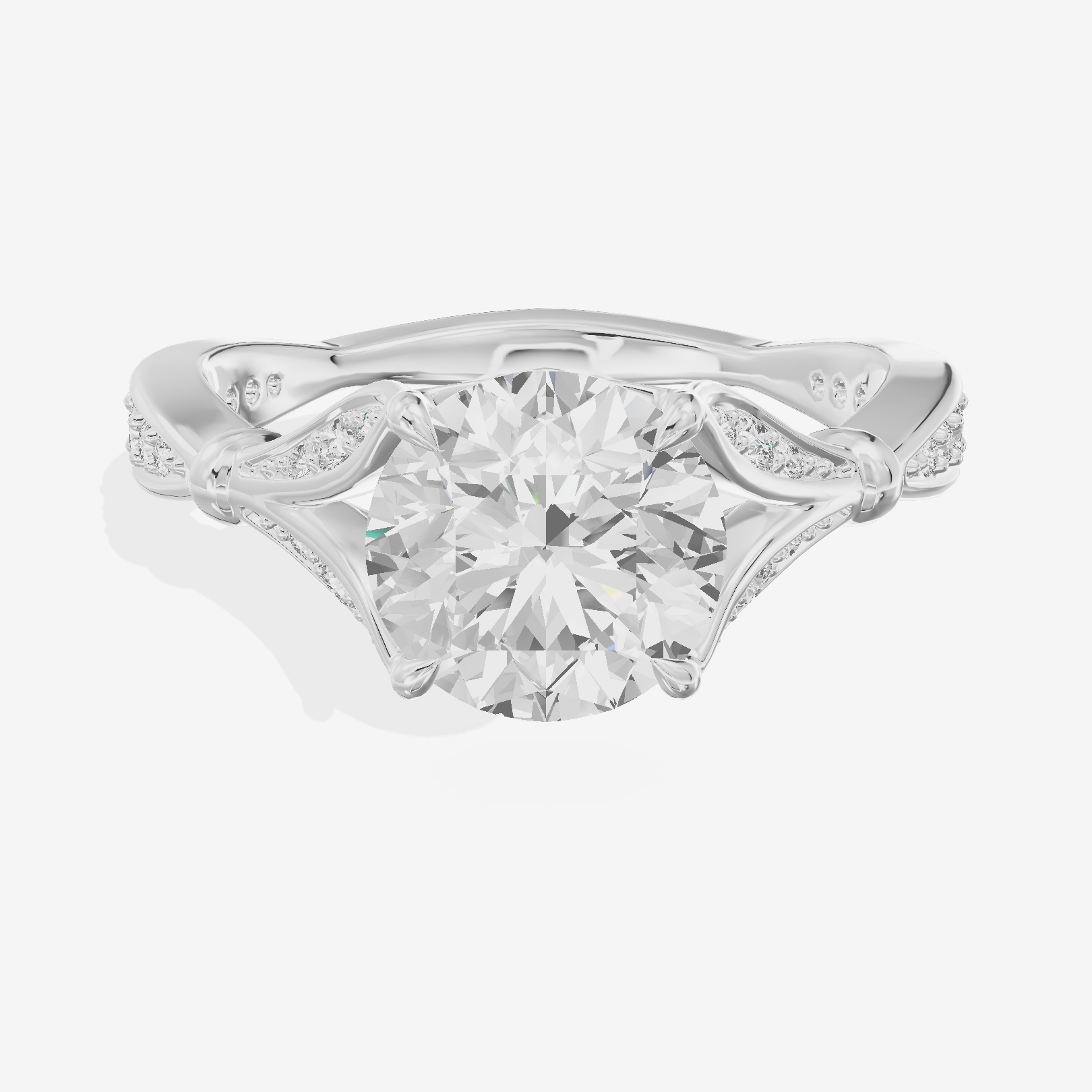 Sincere Bezel 1.8mm Round Solitaire Engagement Ring in 14K White Gold