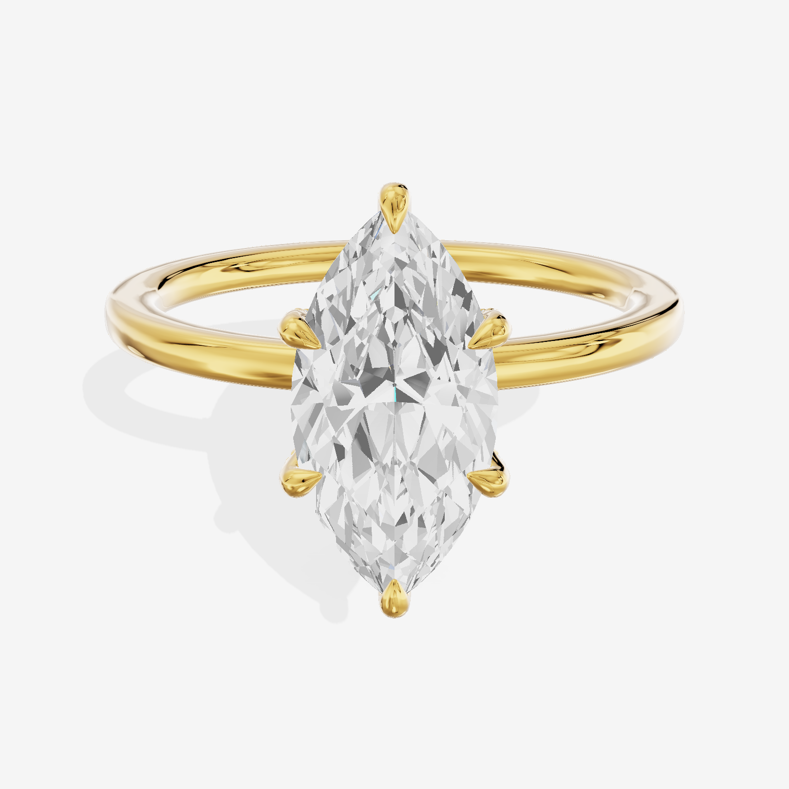 Grand Eversince Marquise Engagement Ring with Side Stones (3/5 ct. tw.) in 18K Yellow Gold