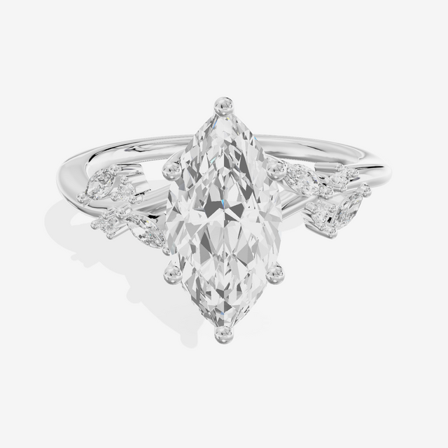 Vintage Trueheart Marquise Engagement Ring (1/6 ct. tw.) in Platinum