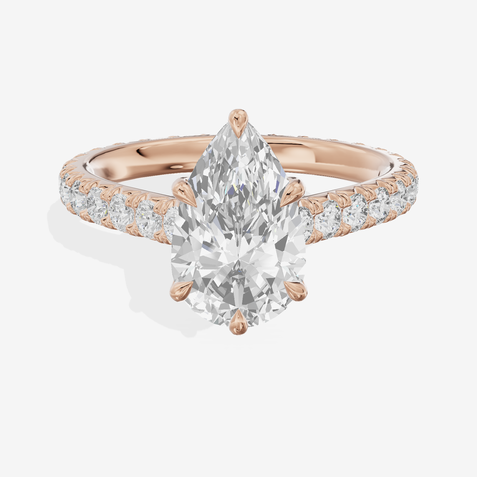 Sincere Pear Eternity Ring (3/5 ct. tw.) in 18K Rose Gold