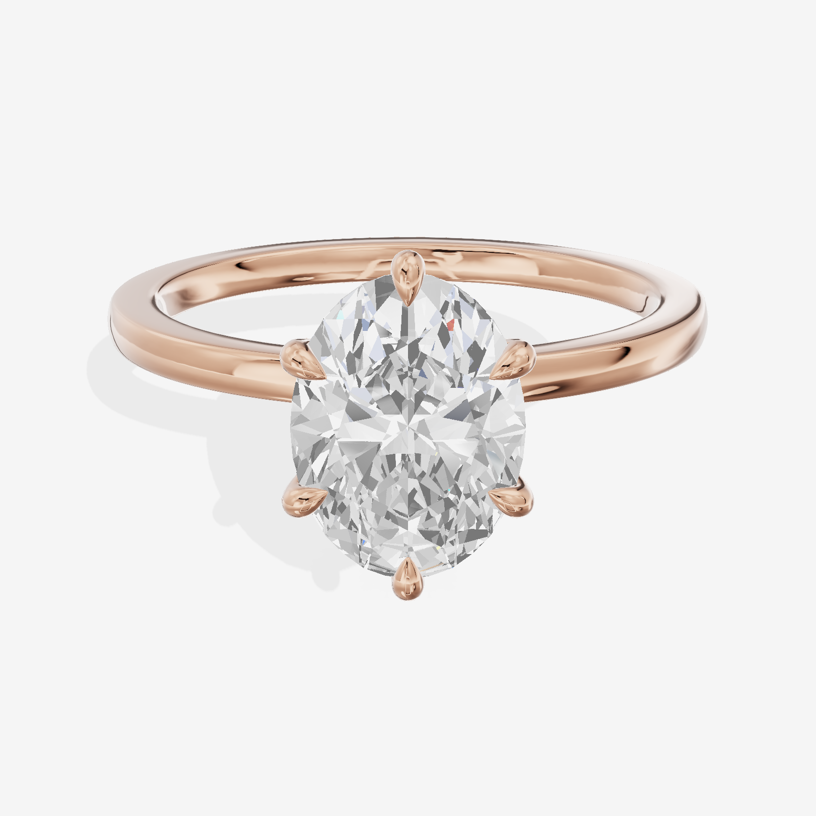 Coeurine Halo Oval Engagement Ring (1/5 ct. tw.) in 14K Rose Gold