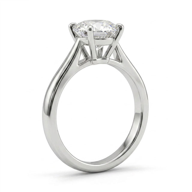 Solitaire Round Engagement Ring (1.5 ct.) in Platinum