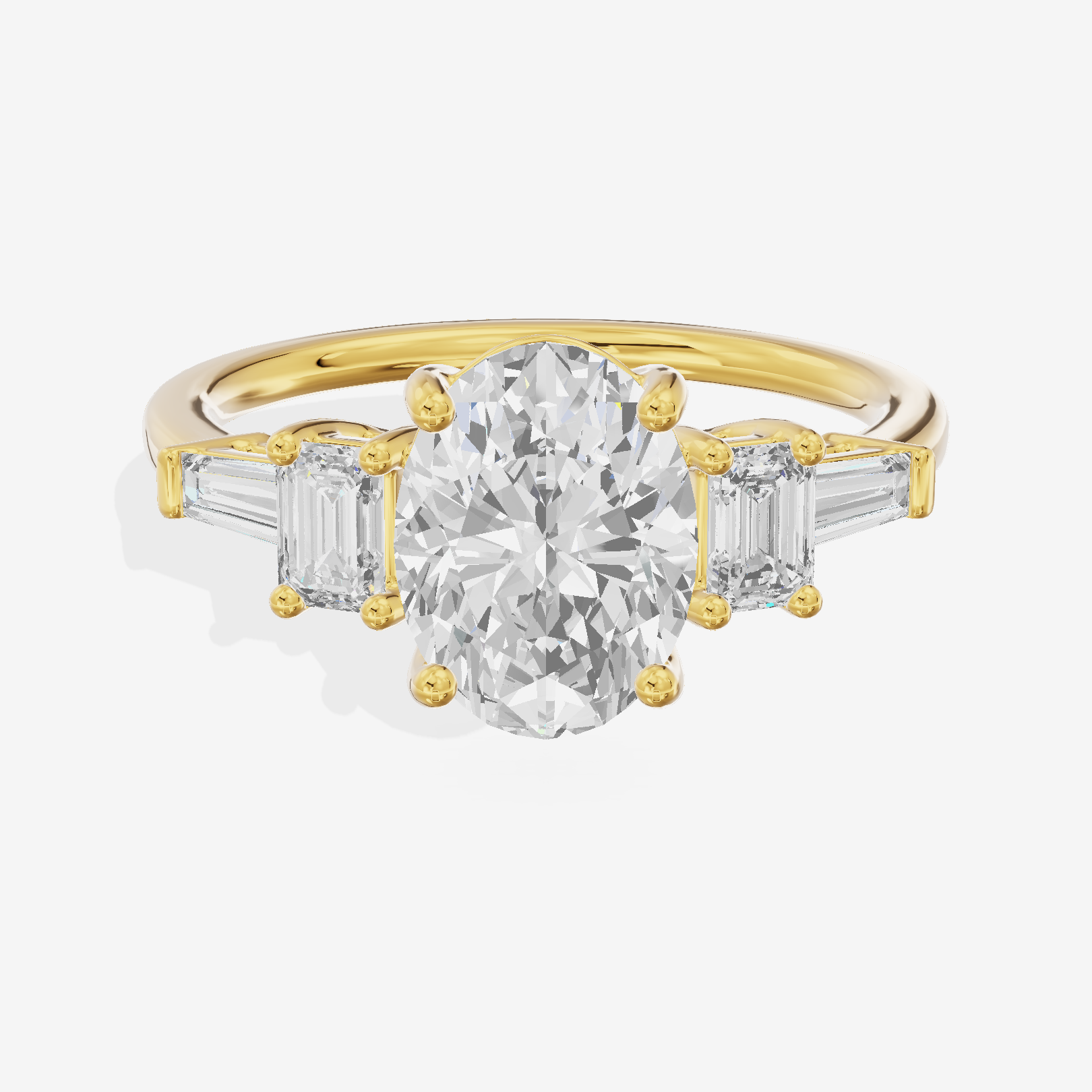 Vowsae Five Stone Oval Engagement Ring (3/4 ct. tw.) in 18K Yellow Gold