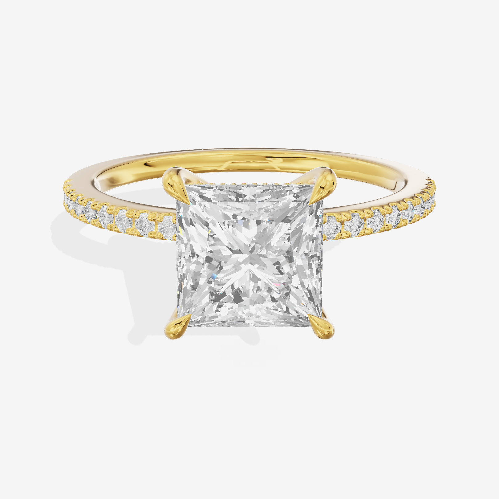 Lateria Hidden Halo Princess Engagement Ring (1/5 ct. tw.) in 14K Yellow Gold