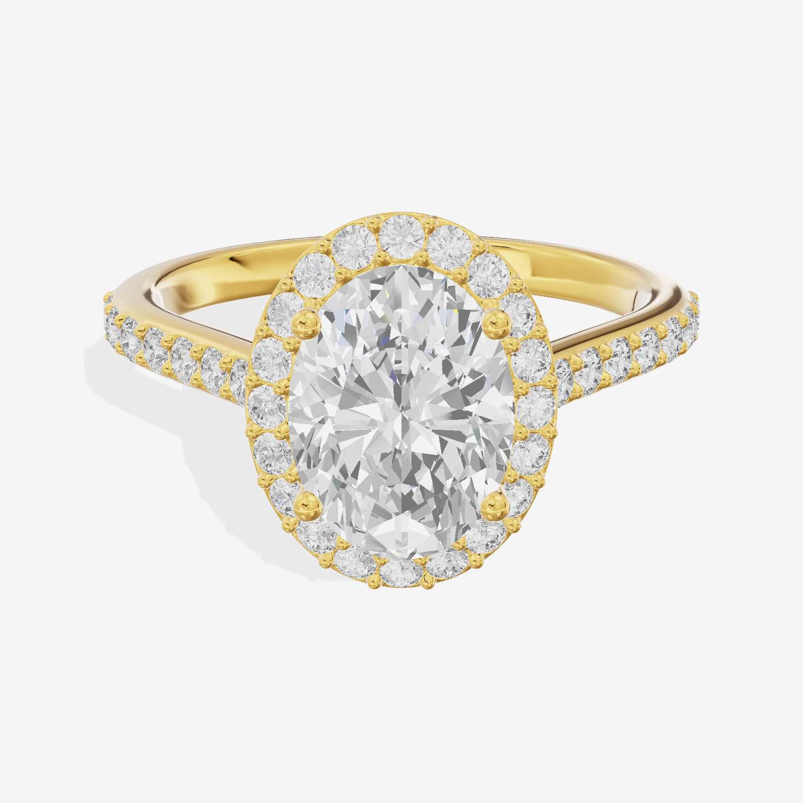 Liviana Oval Halo Engagement Ring (2/5 ct. tw.) in 14K Yellow Gold