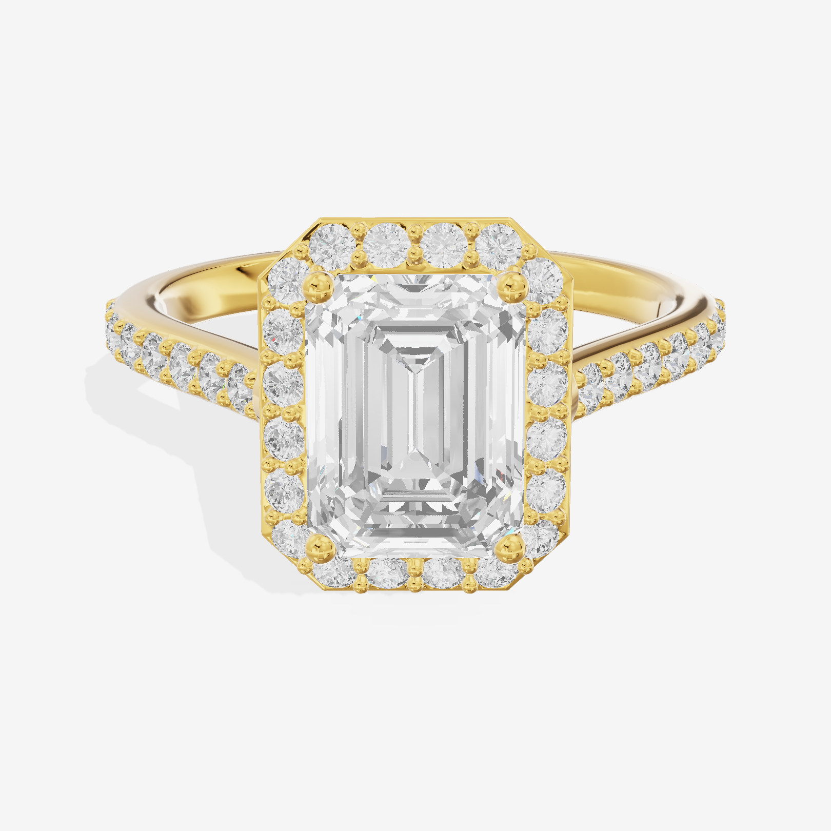 Liviana Emerald Halo Engagement Ring (2/5 ct. tw.) in 14K Yellow Gold