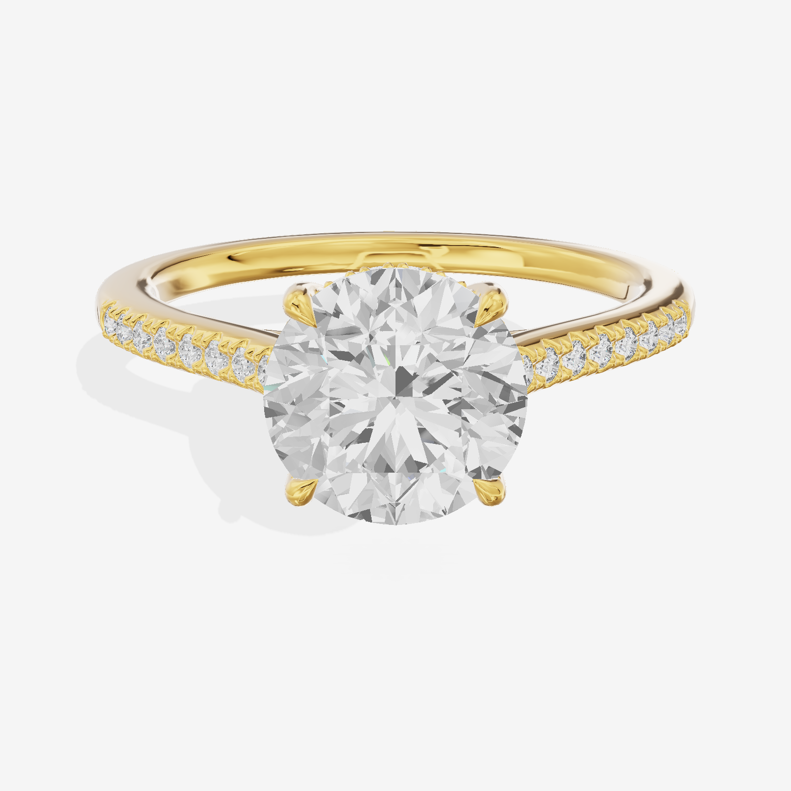 Twine Round Engagement Ring with Side Stones (7/8 ct. tw.) in 14K Yellow Gold
