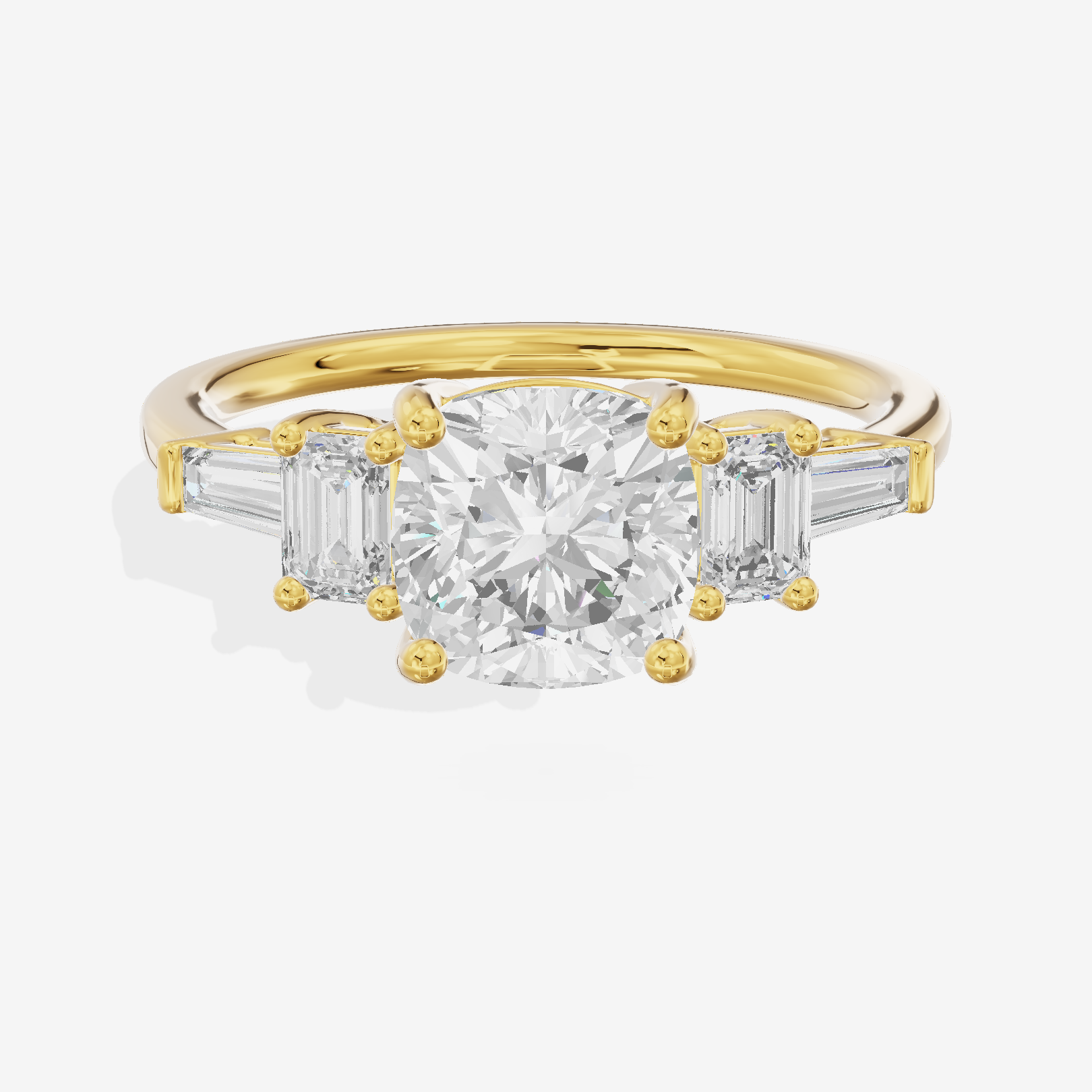 Vowsae Five Stone Cushion Engagement Ring (3/4 ct. tw.) in 14K Yellow Gold