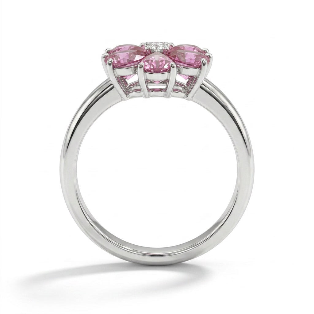 Cluster Pear Engagement Ring (1.82 ct. tw.) in 18K White Gold
