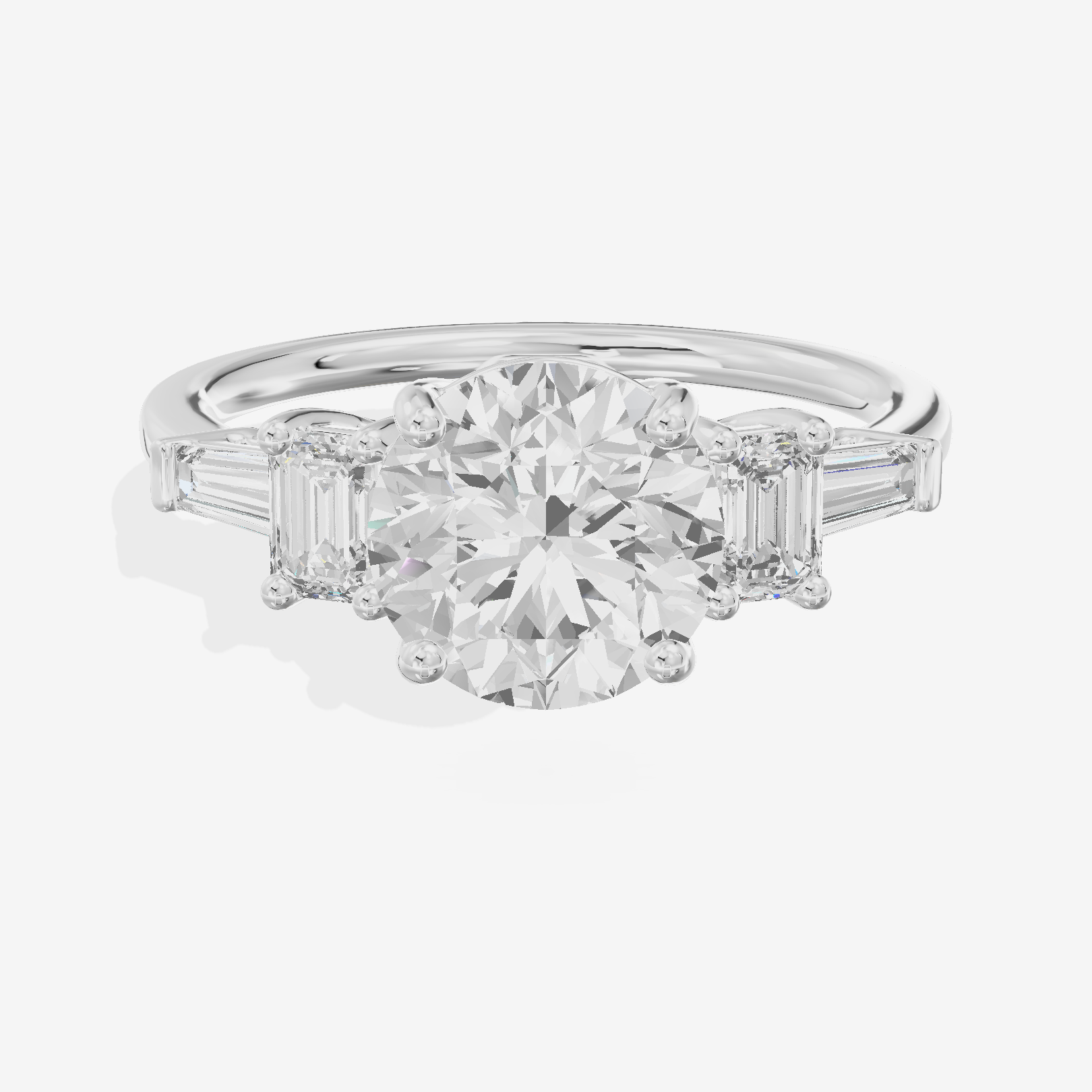 Vowsae Five Stone Round Engagement Ring (3/4 ct. tw.) in Platinum