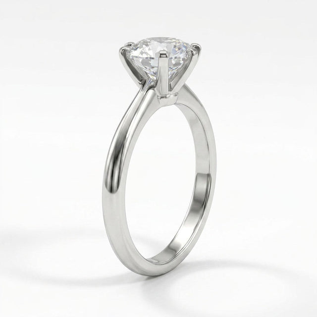 Solitaire Round Engagement Ring (1.51 ct.) in Platinum
