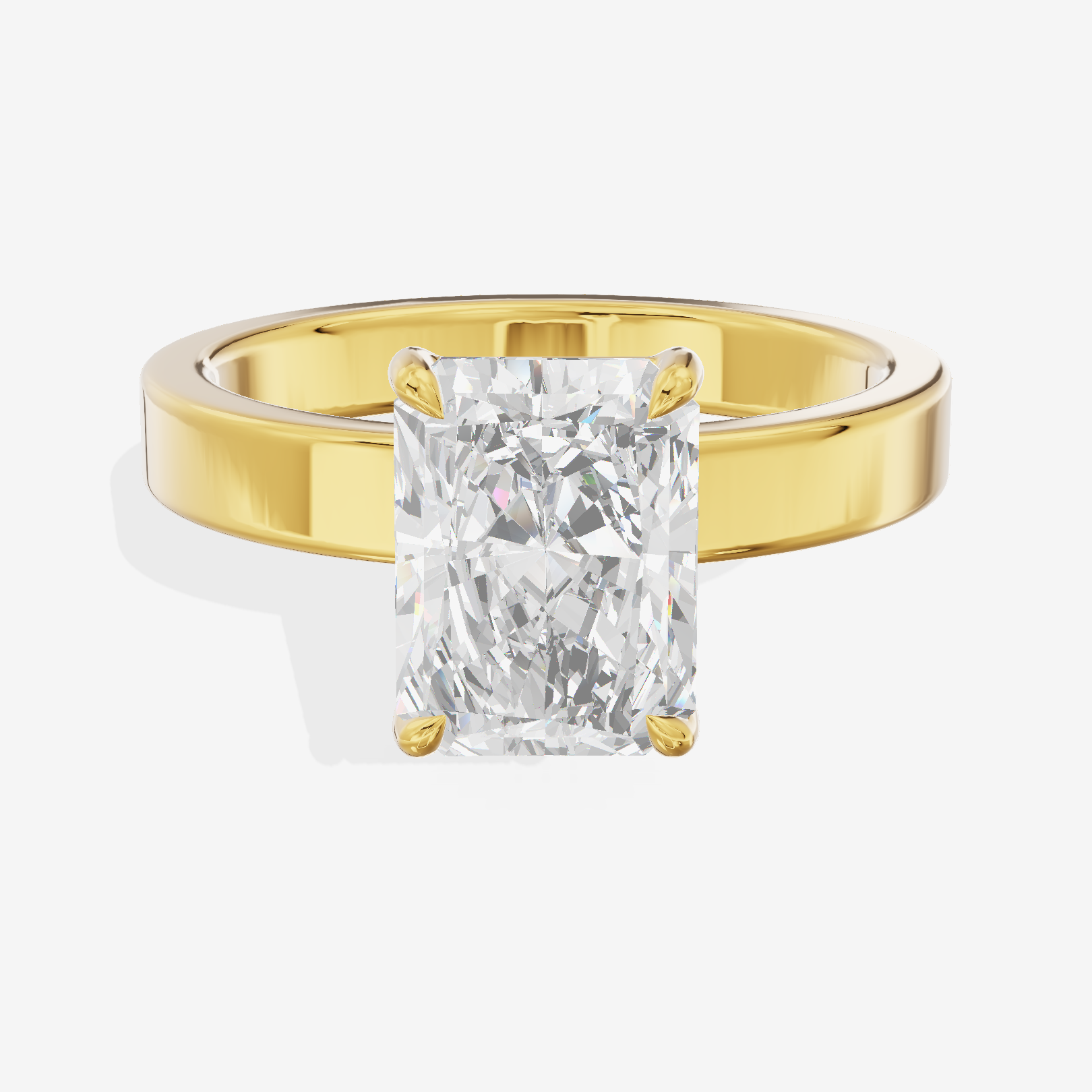Eternal Vowsae 3mm Radiant Solitaire Engagement Ring in 14K Yellow Gold
