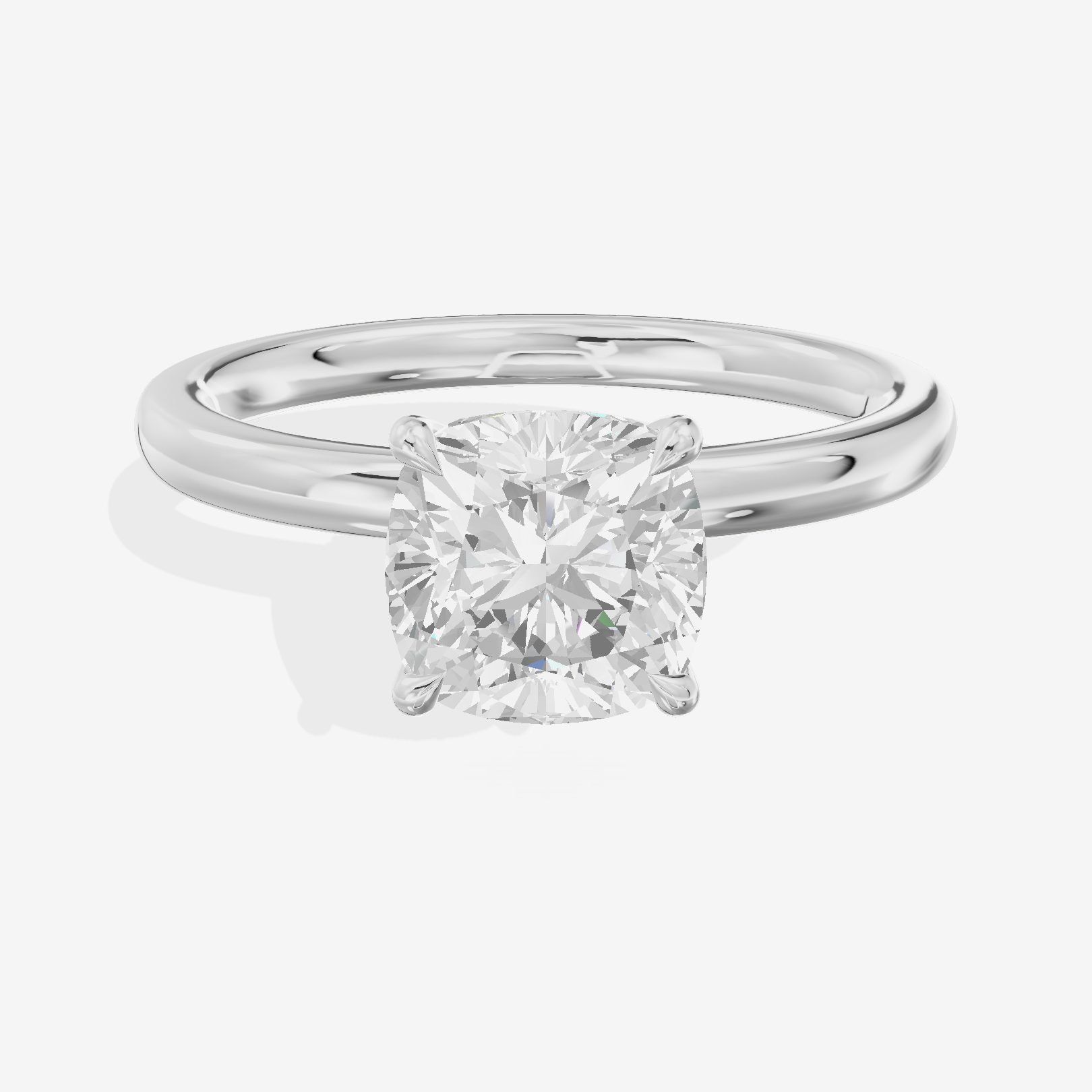 Tensare Halo Cushion Engagement Ring (1/4 ct. tw.) in Platinum