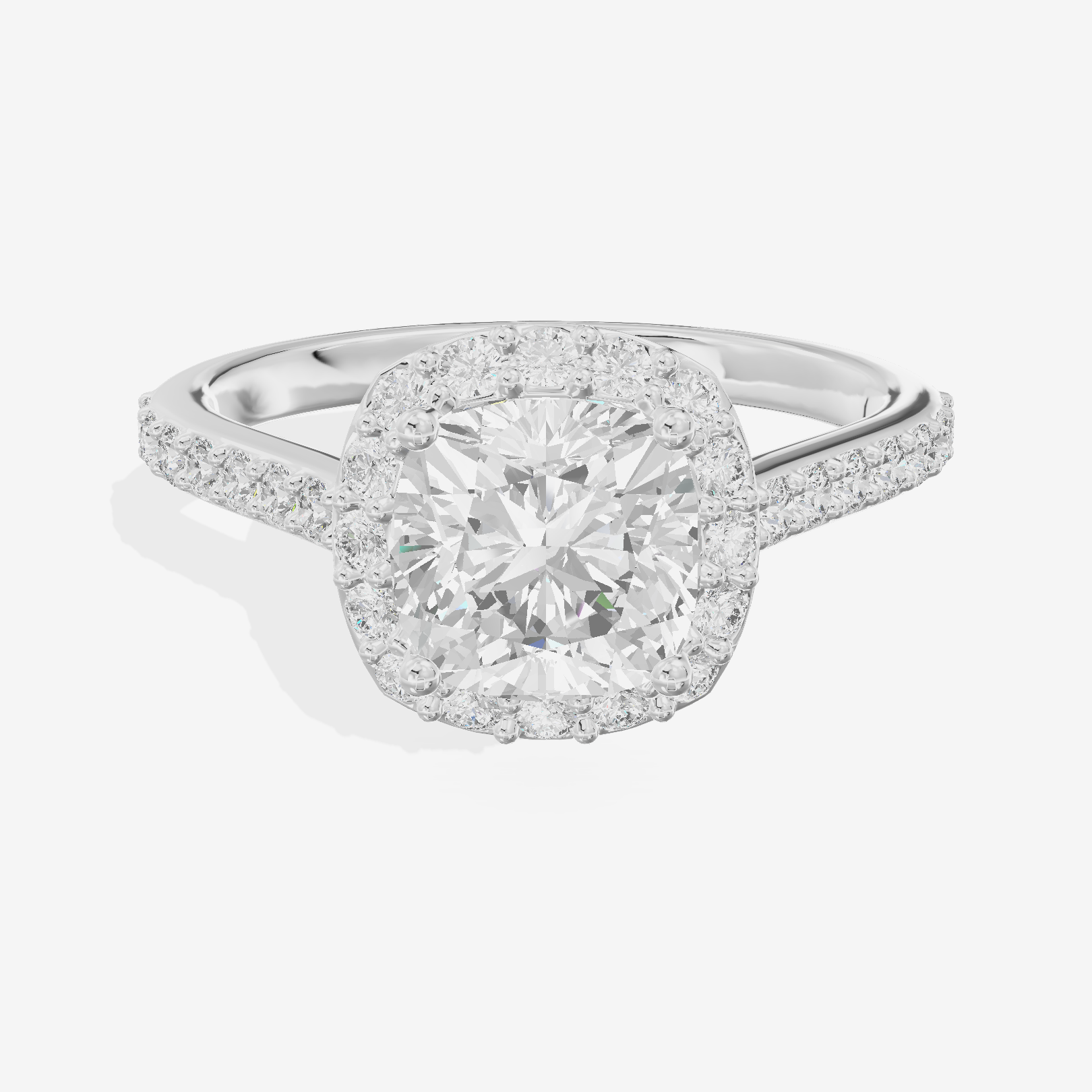 Lateria Halo Cushion Engagement Ring (1/3 ct. tw.) in 14K White Gold