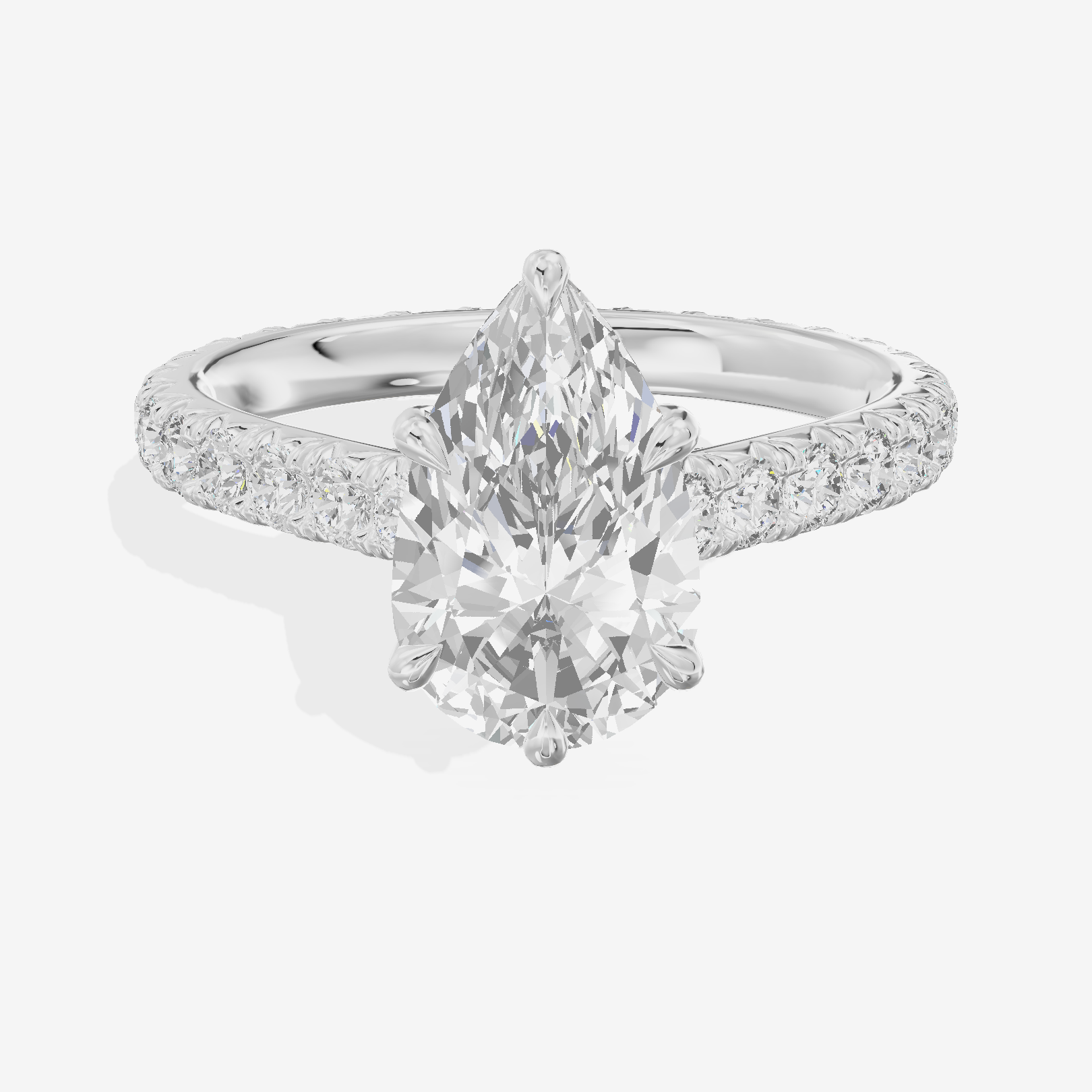 Sincere Pear Eternity Ring (3/5 ct. tw.) in 14K White Gold